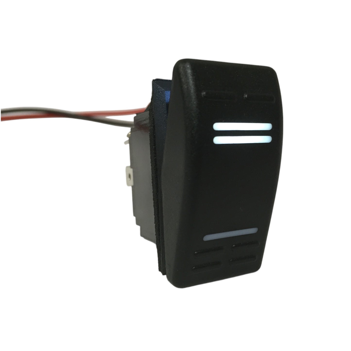 Pactrade Marine Boat RV Rocker Switch On-Off SPST 3 Pin 2 White LED Trailer Motorcycle