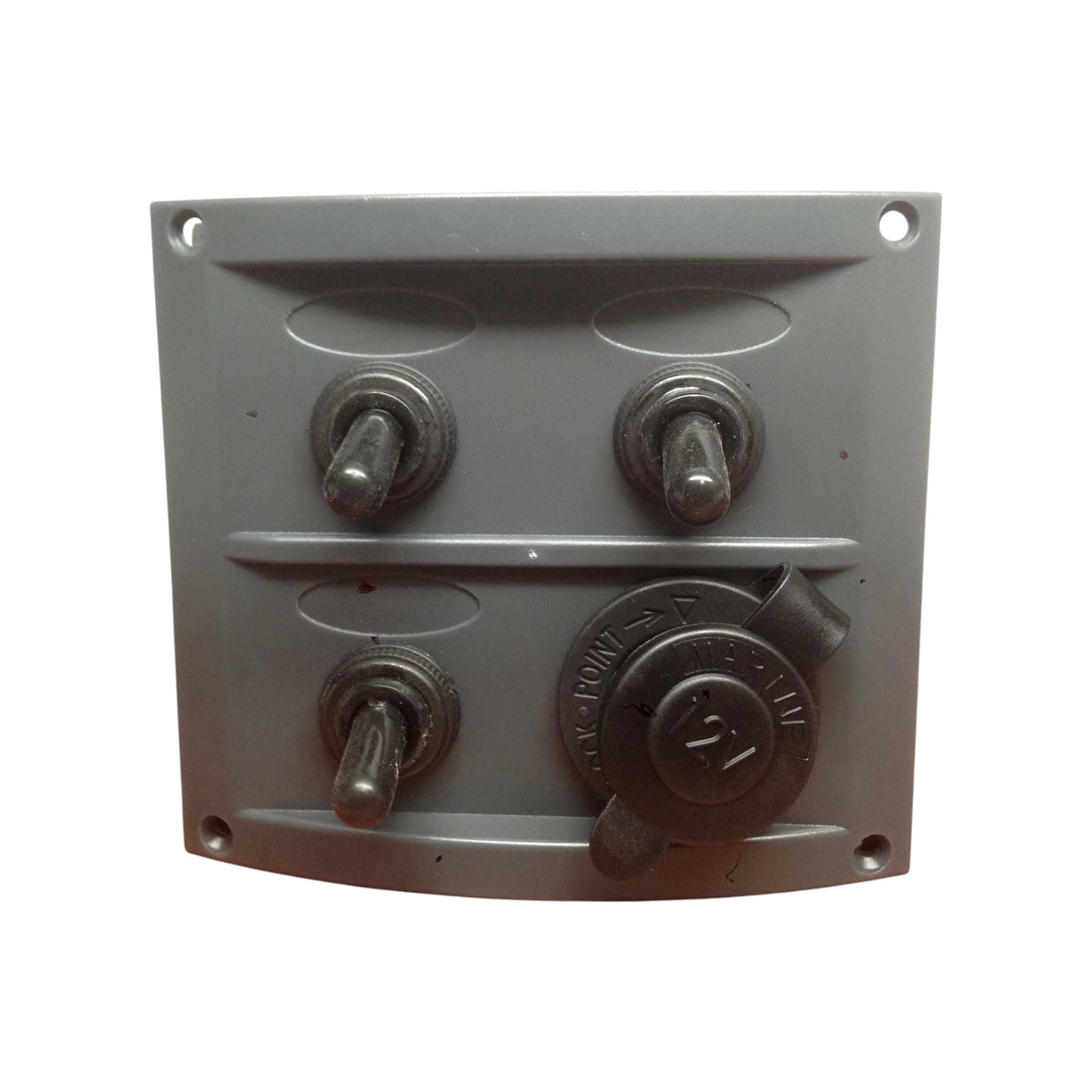 Pactrade Marine Boat 3 Gang Waterproof Switch Panel with Cigarette Socket