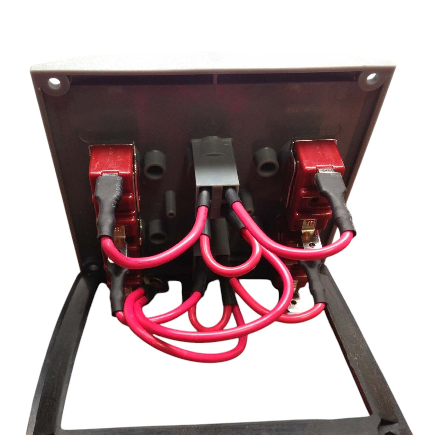 Pactrade Marine Boat Grey 4 Gang IP65 Switch Panel Neoprene Capped Switches