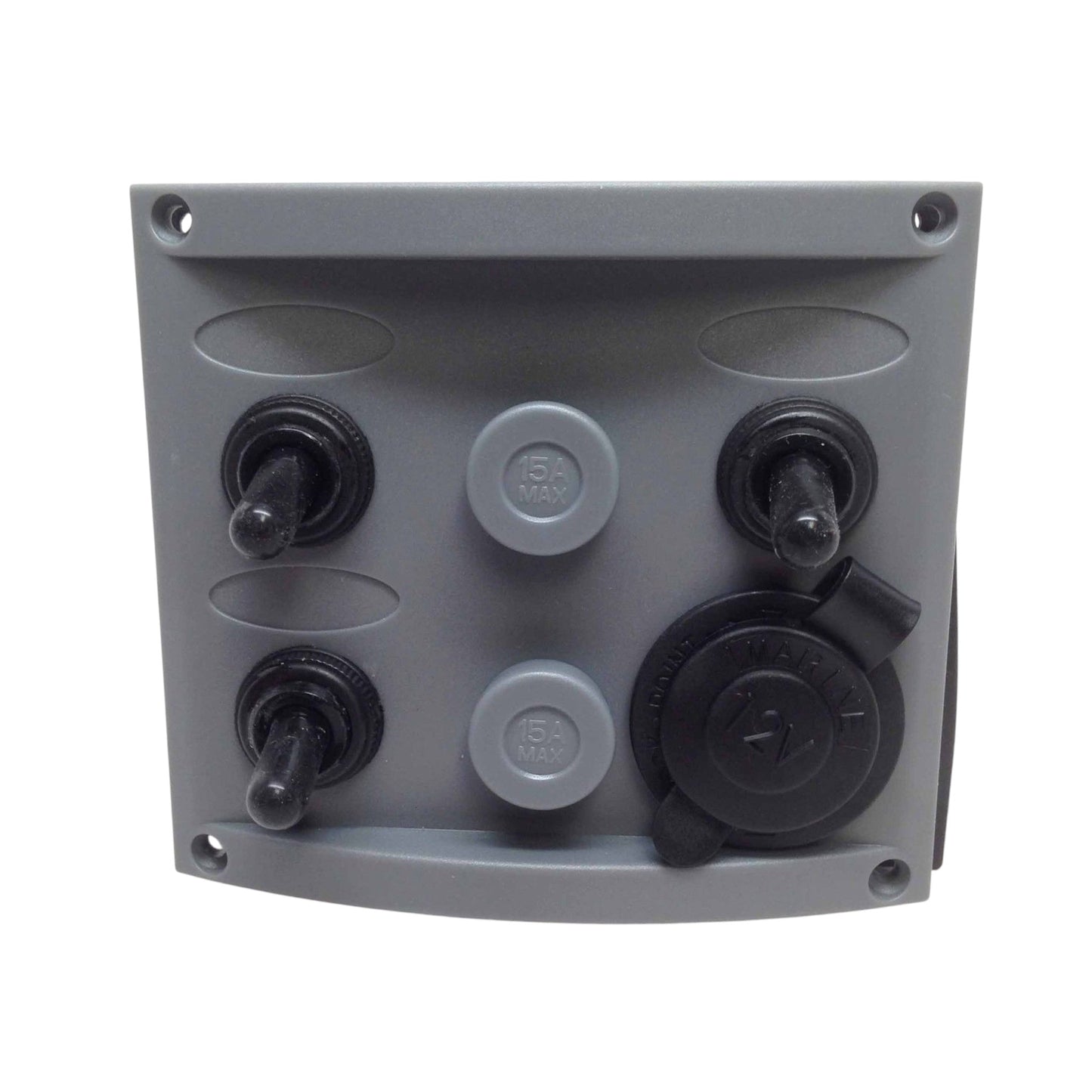 Pactrade Marine Boat Gray Switch Panel Cigarette Plug 1 Momentary Switch 2 Reg Switch