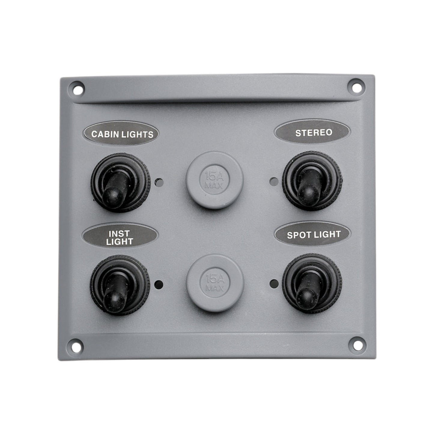 Pactrade Marine Boat 4 Gang Splash Proof Switch Panel with LED Indicator Light