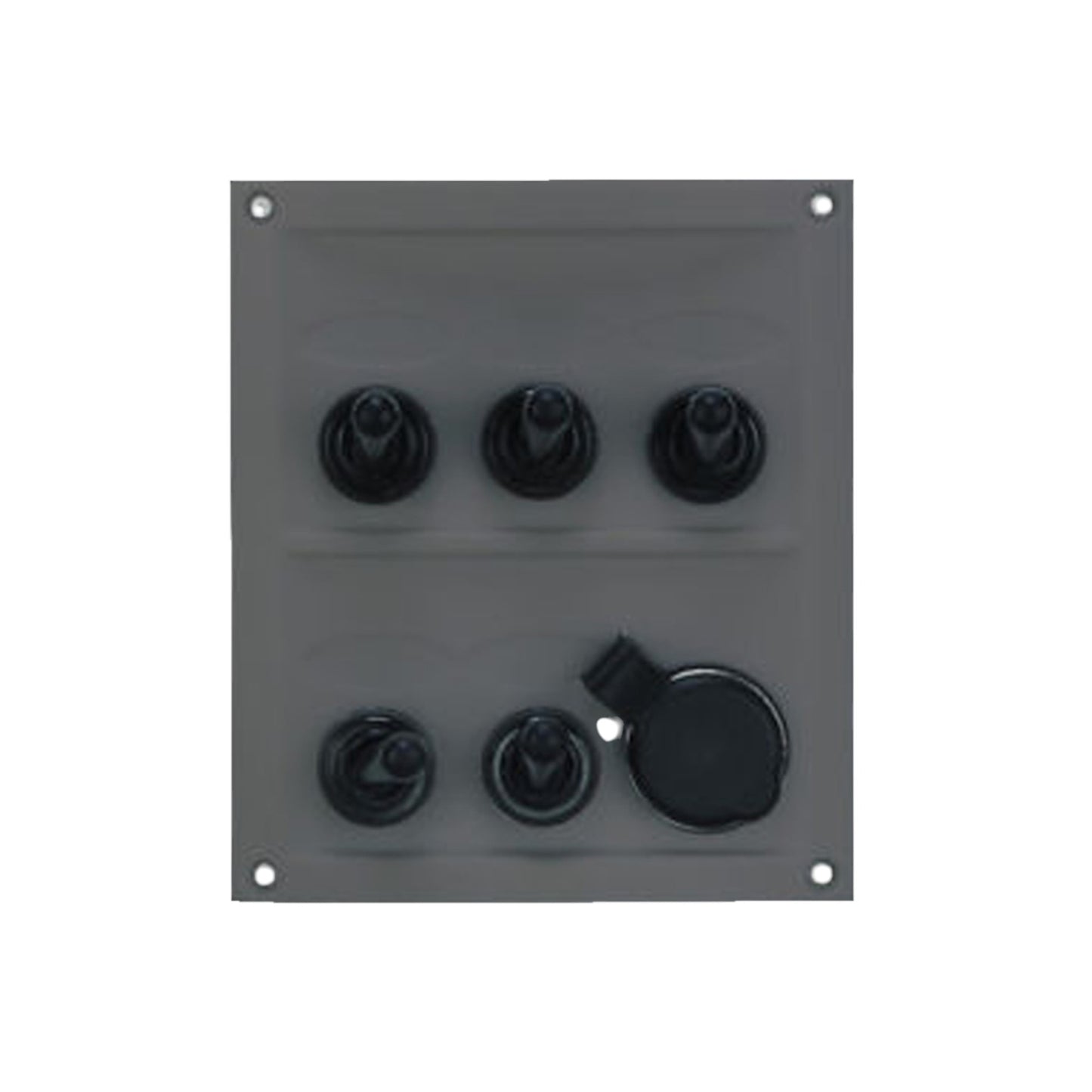 Pactrade Marine Boat 5 Way Switch Splashproof Panel ODM, Black