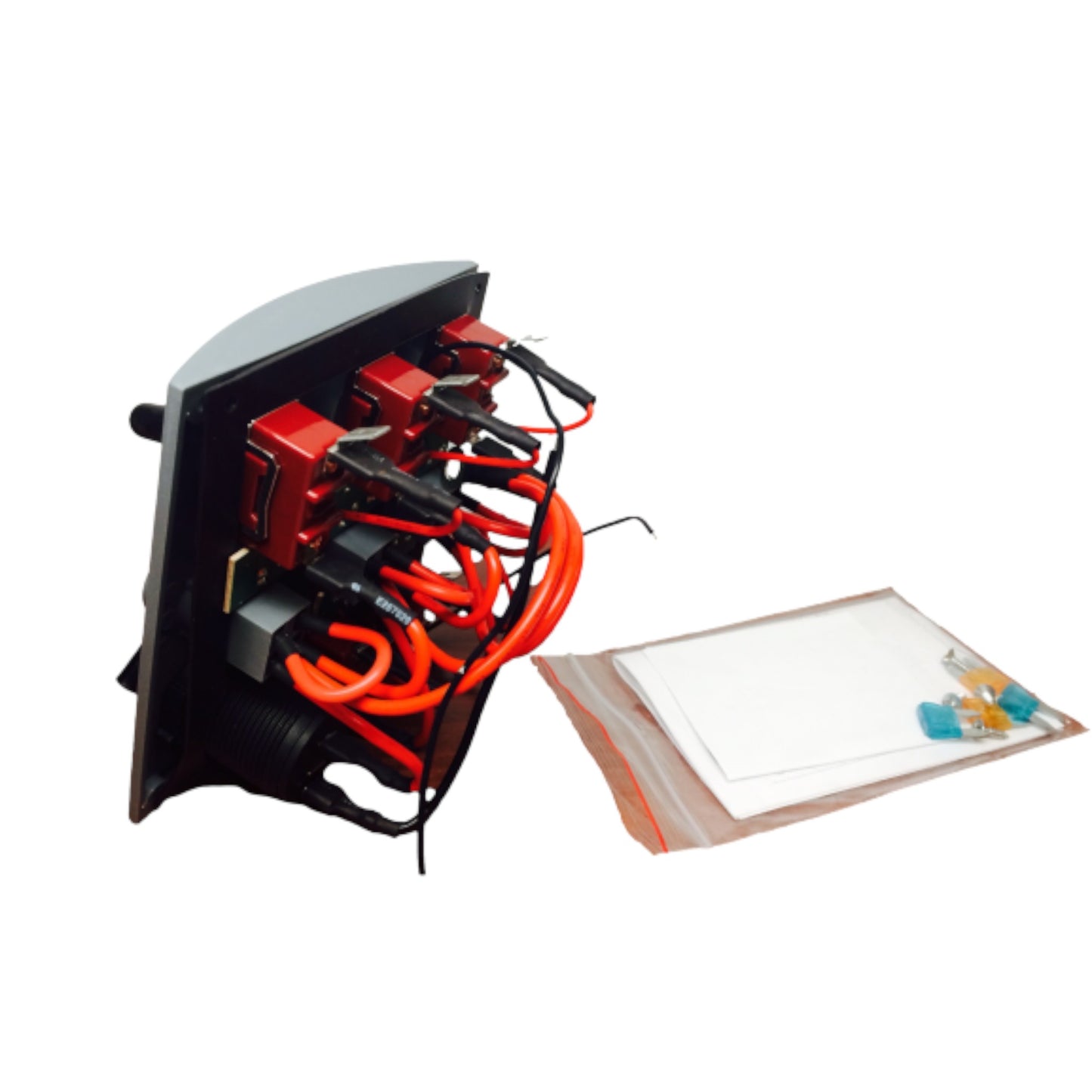 Pactrade Marine Boat 5 Gang Cigarette Socket Splashproof Switch Panel LED Indicator Light