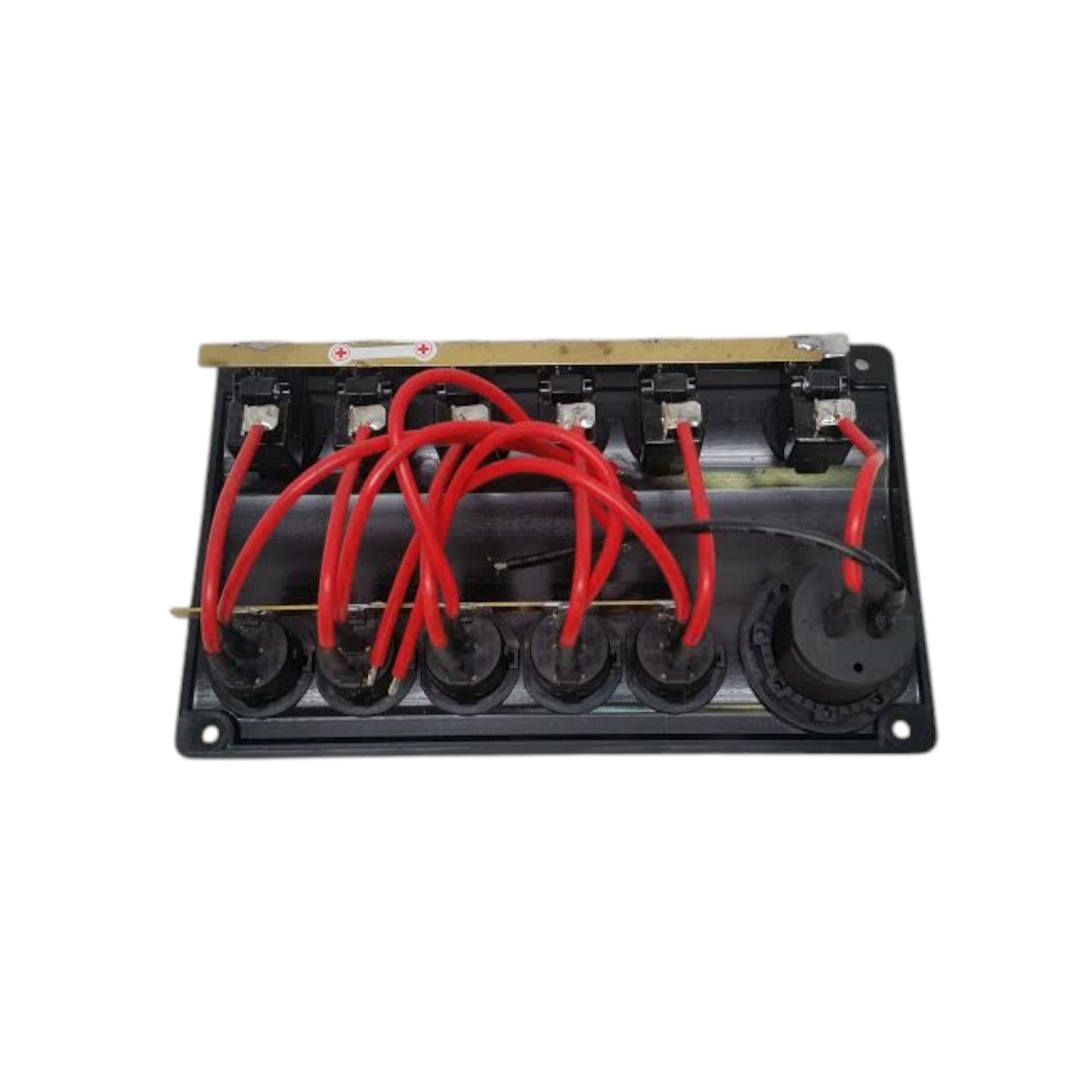 Pactrade Marine Black Switch Panel With USB Charger LED Indicator 7 X 3 3/4"