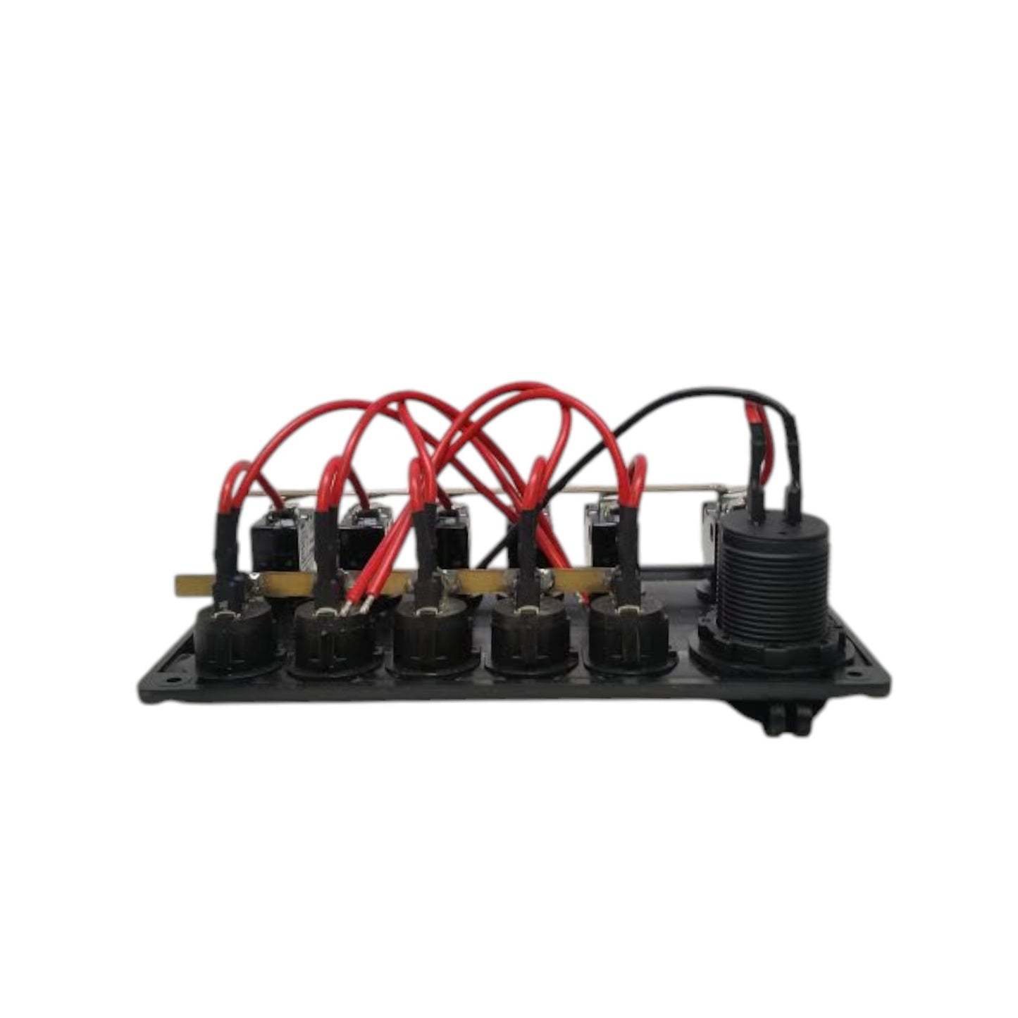 Pactrade Marine Black Switch Panel With USB Charger LED Indicator 7 X 3 3/4"