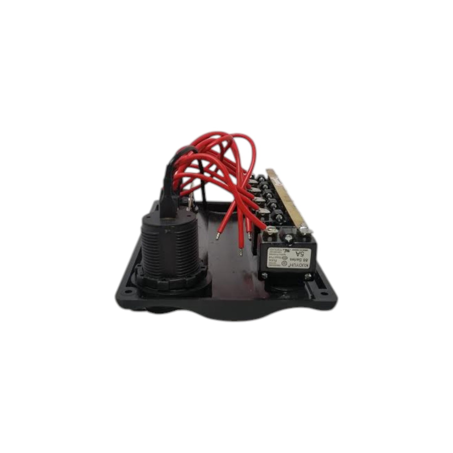 Pactrade Marine Black Switch Panel With USB Charger LED Indicator 7 X 3 3/4"