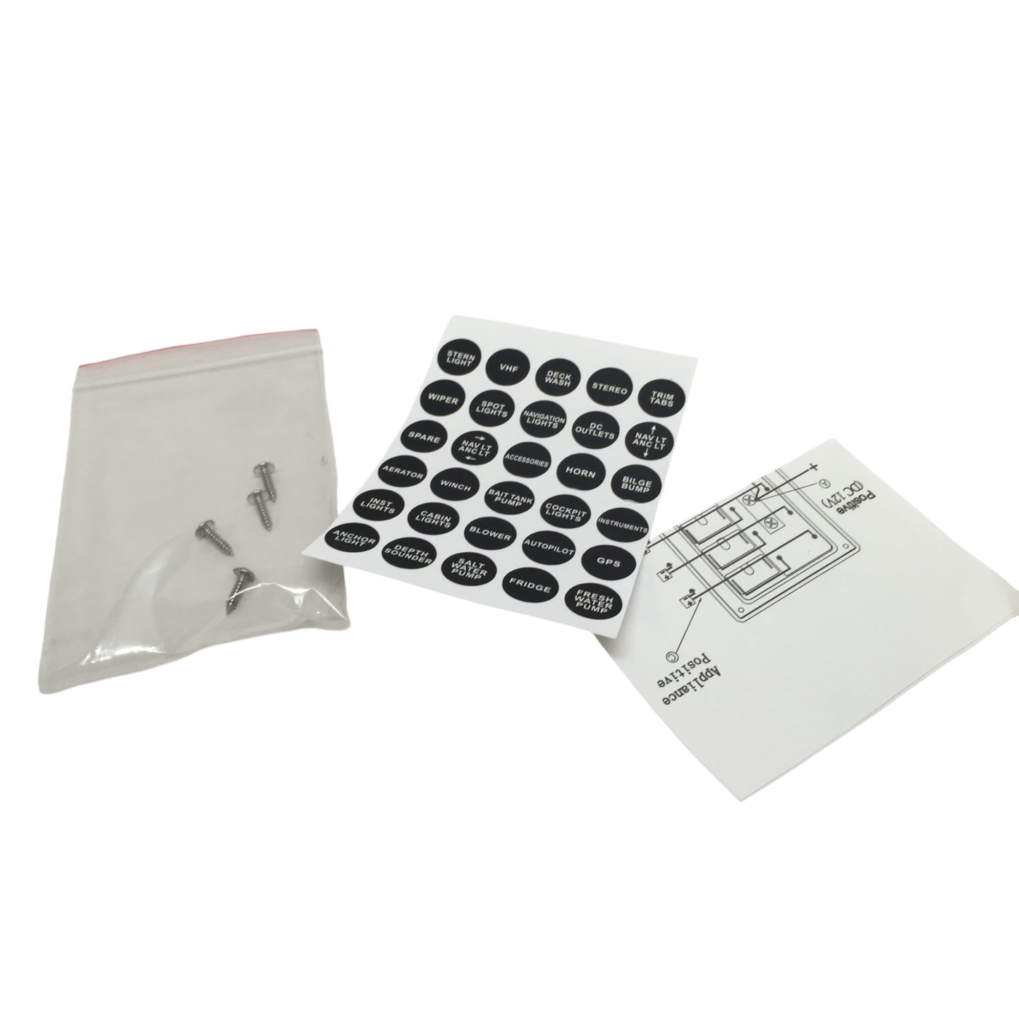 Pactrade Marine Boat 4 Gang Waterproof Switch Panel ABS 12V DC 3.8"X4.3"X1.4" UL Approved