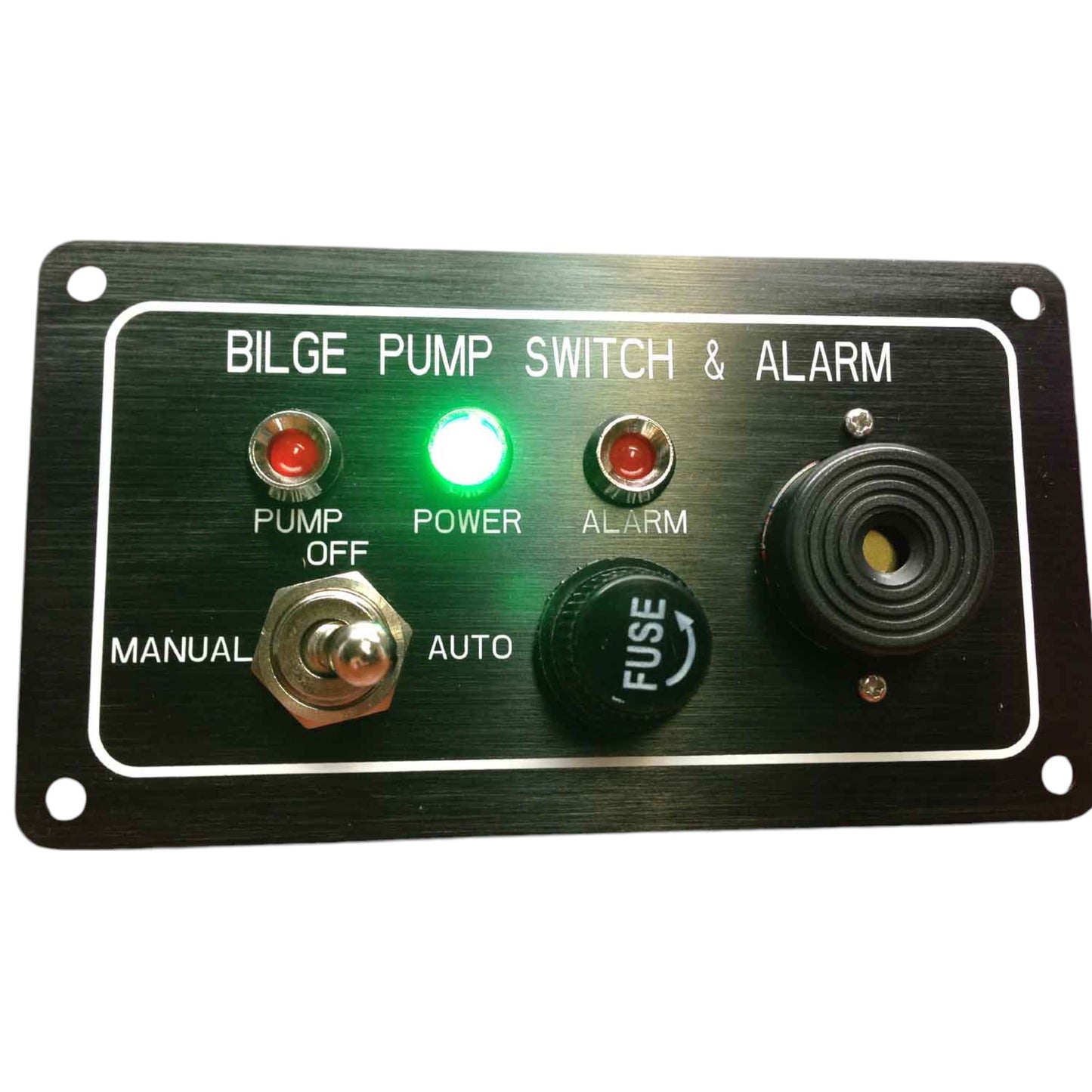 Pactrade Marine Boat Bilge Alarm Pump Switch Aluminum Plate Manual Automatic