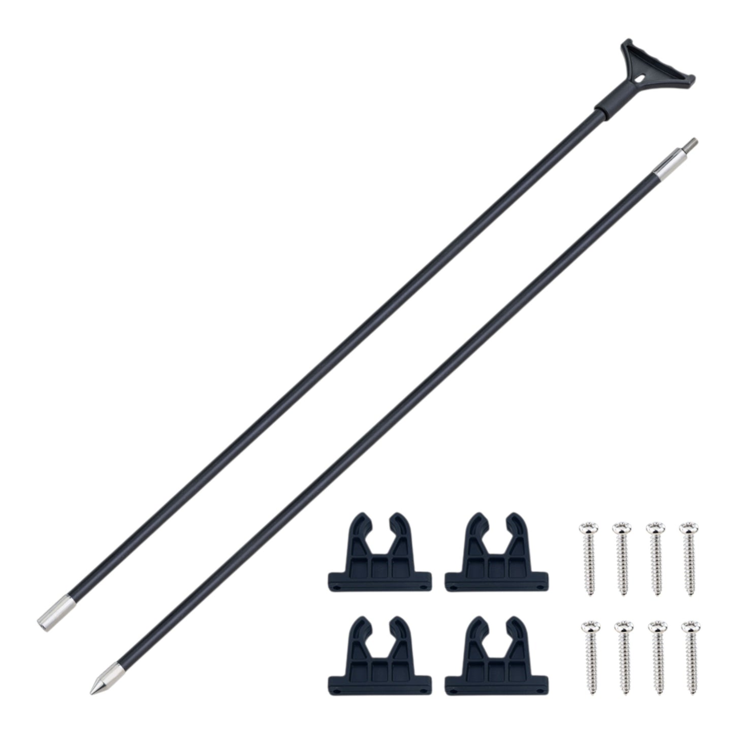 Pactrade Marine Push Pole for Boat - Lightweight Nylon Tip/Heavy-Duty Steel Tip - Anchor Pole for Boating Kayaking Angling - Stand Assist, Stealth, Precision - Kayak Accessories