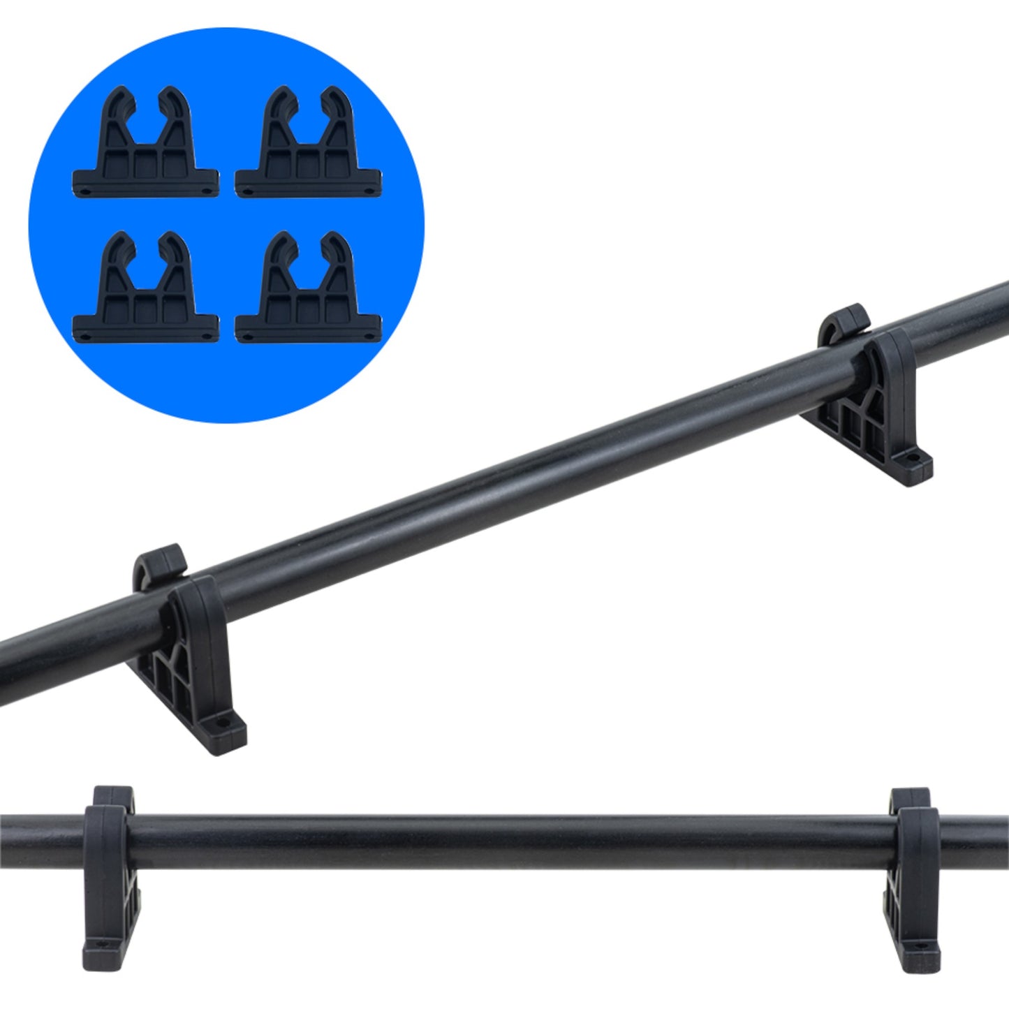 Pactrade Marine Push Pole for Boat - Lightweight Nylon Tip/Heavy-Duty Steel Tip - Anchor Pole for Boating Kayaking Angling - Stand Assist, Stealth, Precision - Kayak Accessories