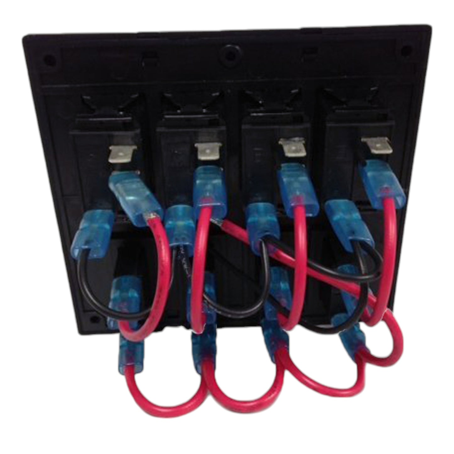 Pactrade Marine Boat Splashproof Switch Panel 4 Gang with LED Rocker Circuit Breaker