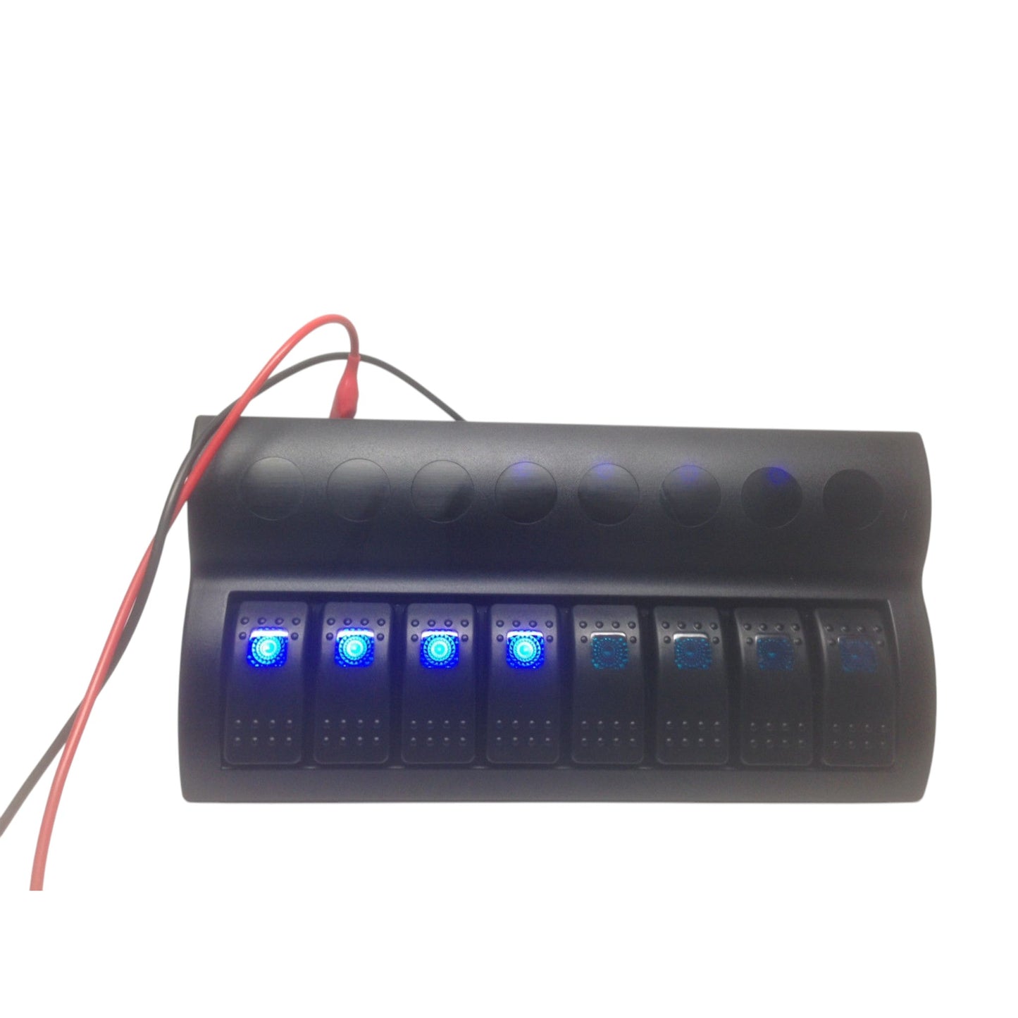 Pactrade Marine Details about Marine Boat Switch Panel 8 Gang With Blue LED Indicator Rocker Circuit Breaker
