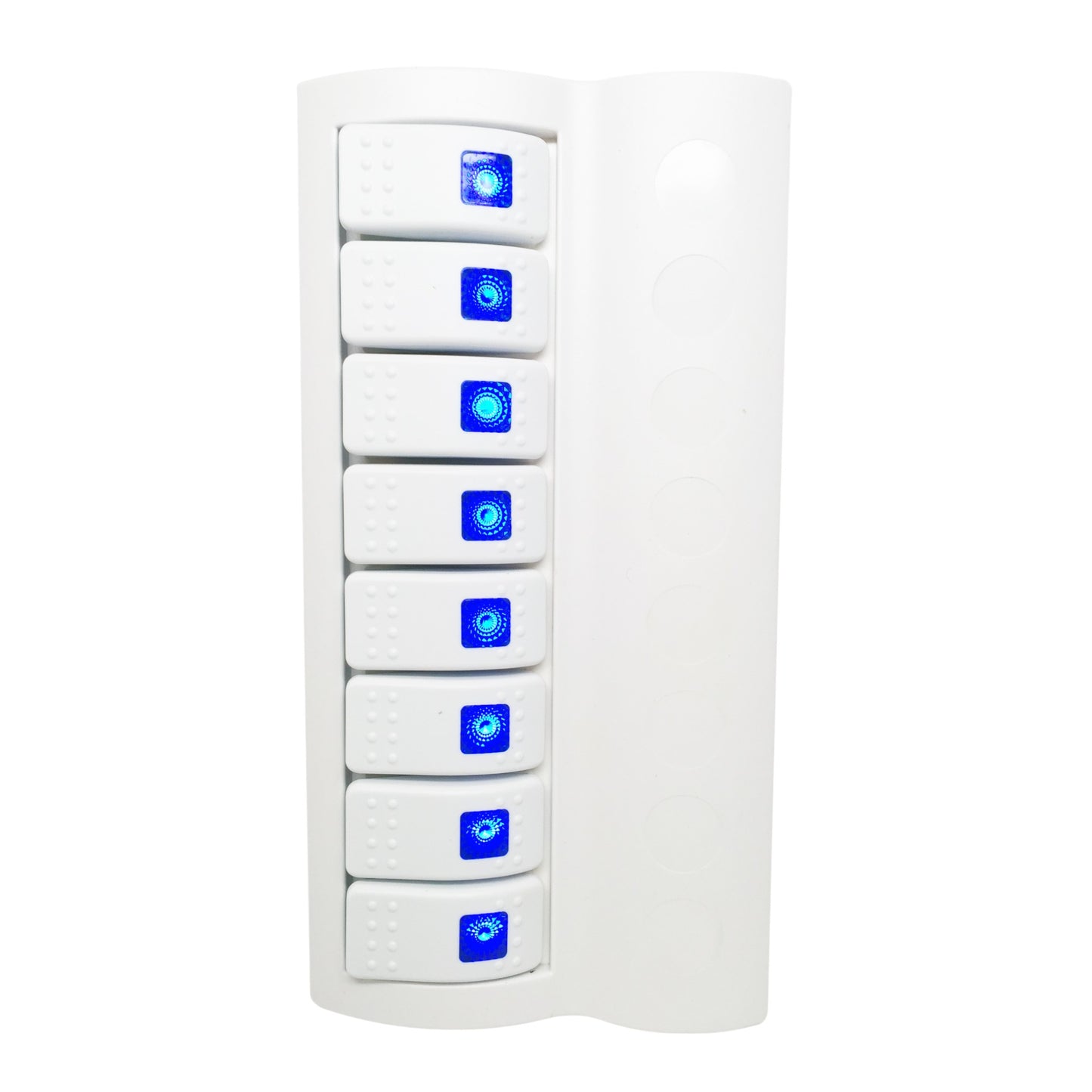 Pactrade Marine 8 Gang Blue LED Indicator Rocker Circuit Breaker