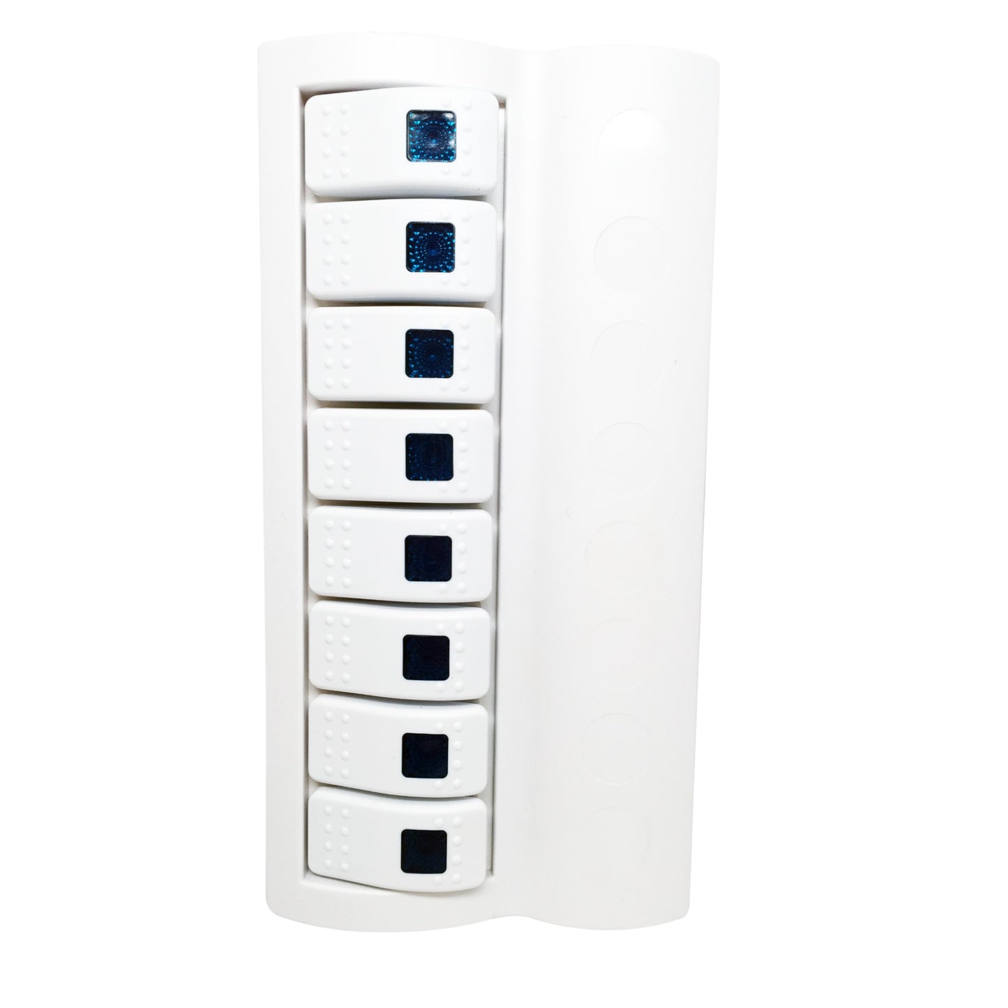 Pactrade Marine 8 Gang Blue LED Indicator Rocker Circuit Breaker