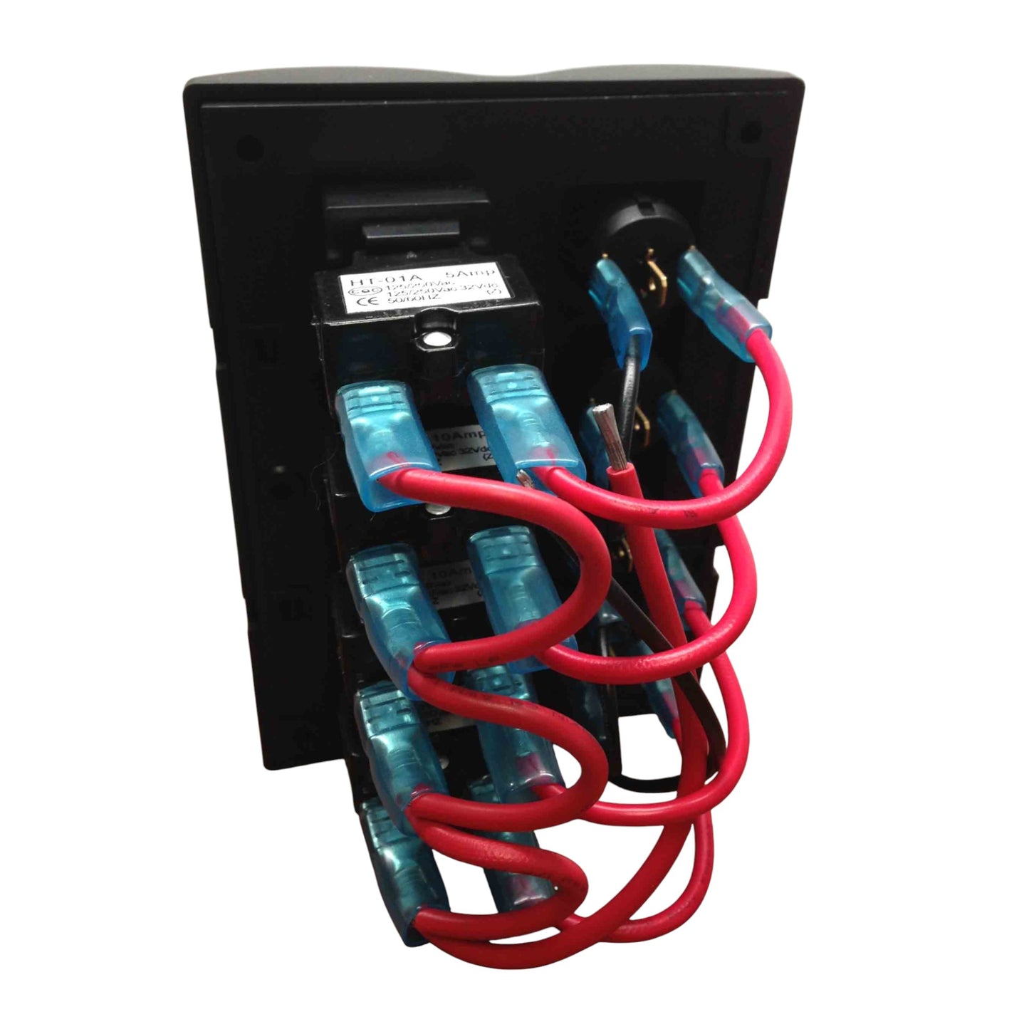 Pactrade Marine Boat Circuit Breaker Switch Panel 4 Gang With LED Indicator Rocker