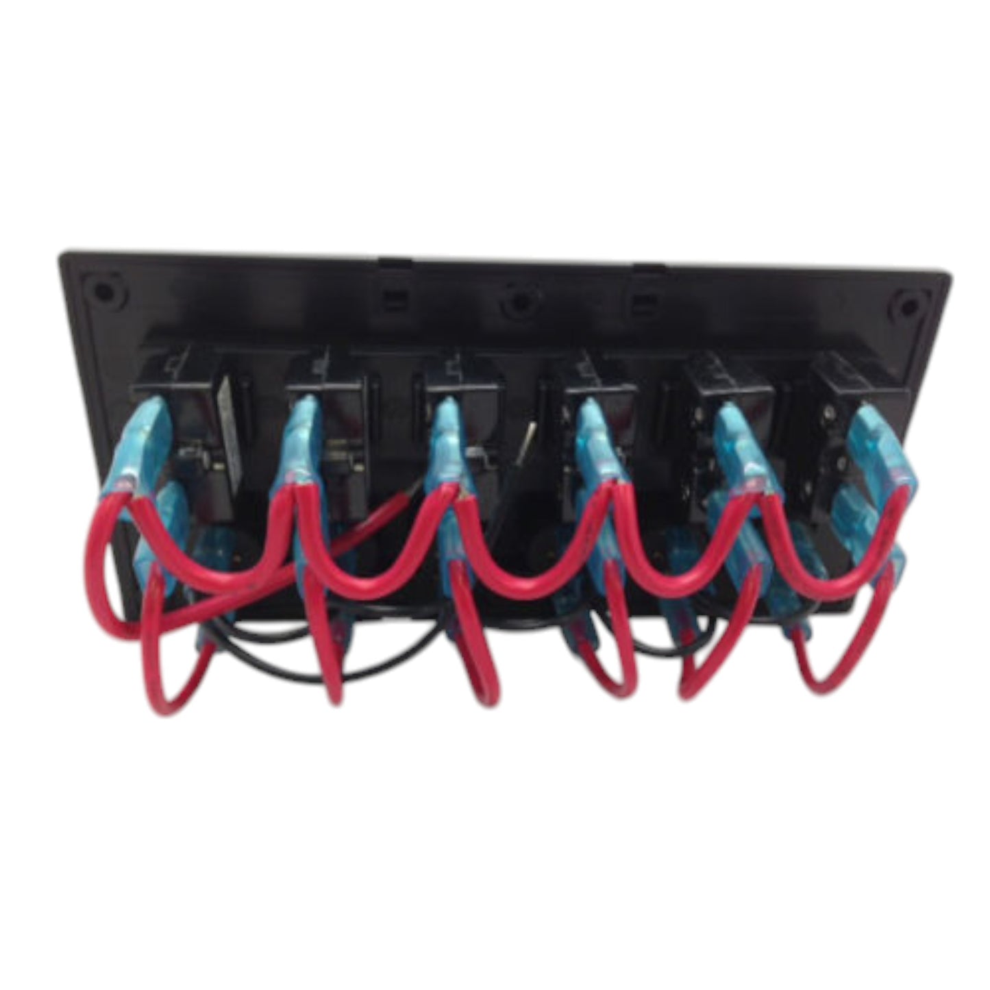 Pactrade Marine Boat Splashproof Switch Panel 6 Gang Circuit Breaker LED Indicator Rocker