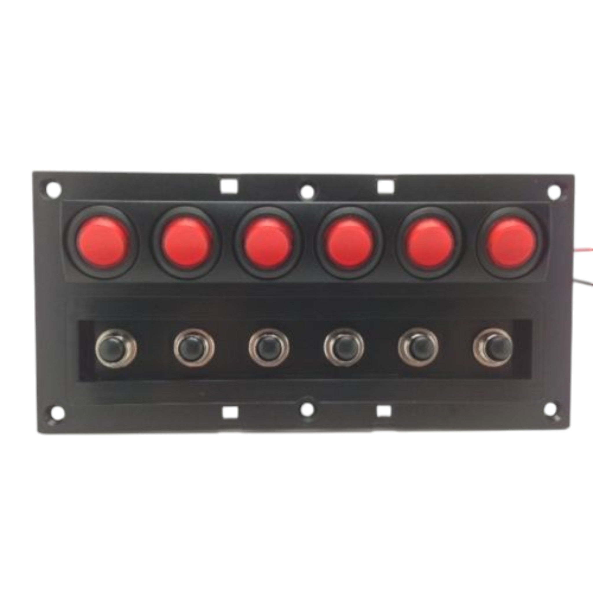 thumbnail image 2 of Pactrade Marine 6 Gang Splashproof Switch Panel – LED Rocker Switches With Fuses – For Boat, RV, Auto 2 of 5