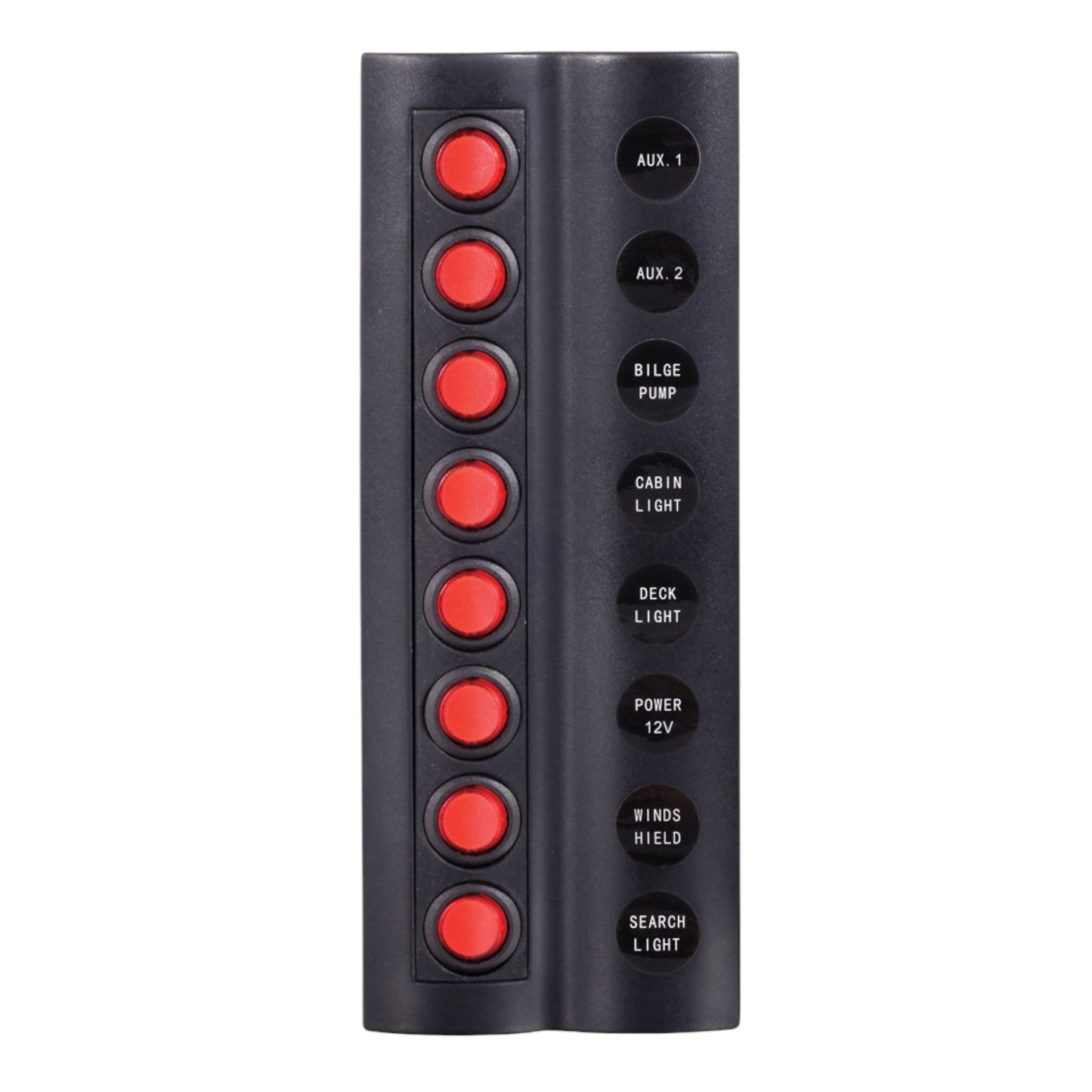 Pactrade Marine Boat Splashproof Switch Panel 8 Gang Circuit Breaker LED Indicator Rocker