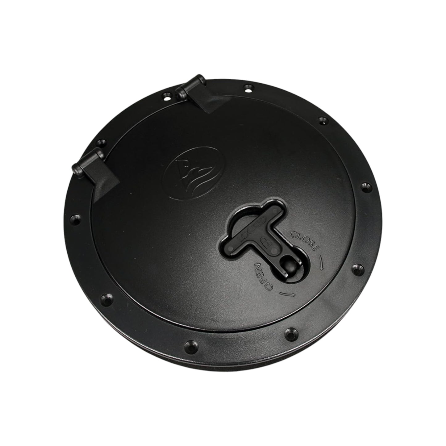 Pactrade Marine Boat Kayak Canoe Fishing Rigging Sailing Heavy Duty Black Plastic 8'' Waterproof Deck Plate Hatch Cover w/Storage Bag Lock Design