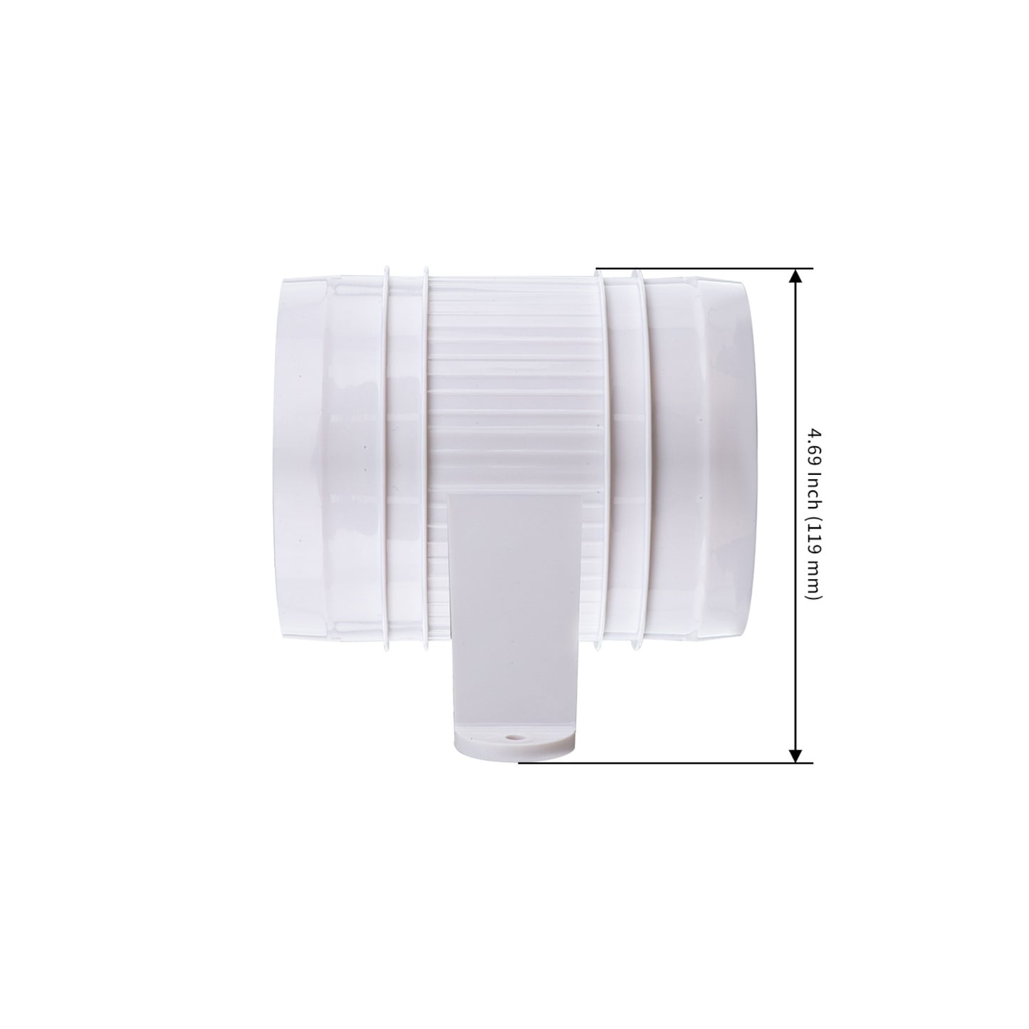 Pactrade Marine Turbo In-Line Blower Fan - 4 Inch Inline Fan (White) - 200 CFM, 12V DC - Compact, Waterproof Bilge Blower for Boats, RVs, Off-Grid, Limited-Space Systems