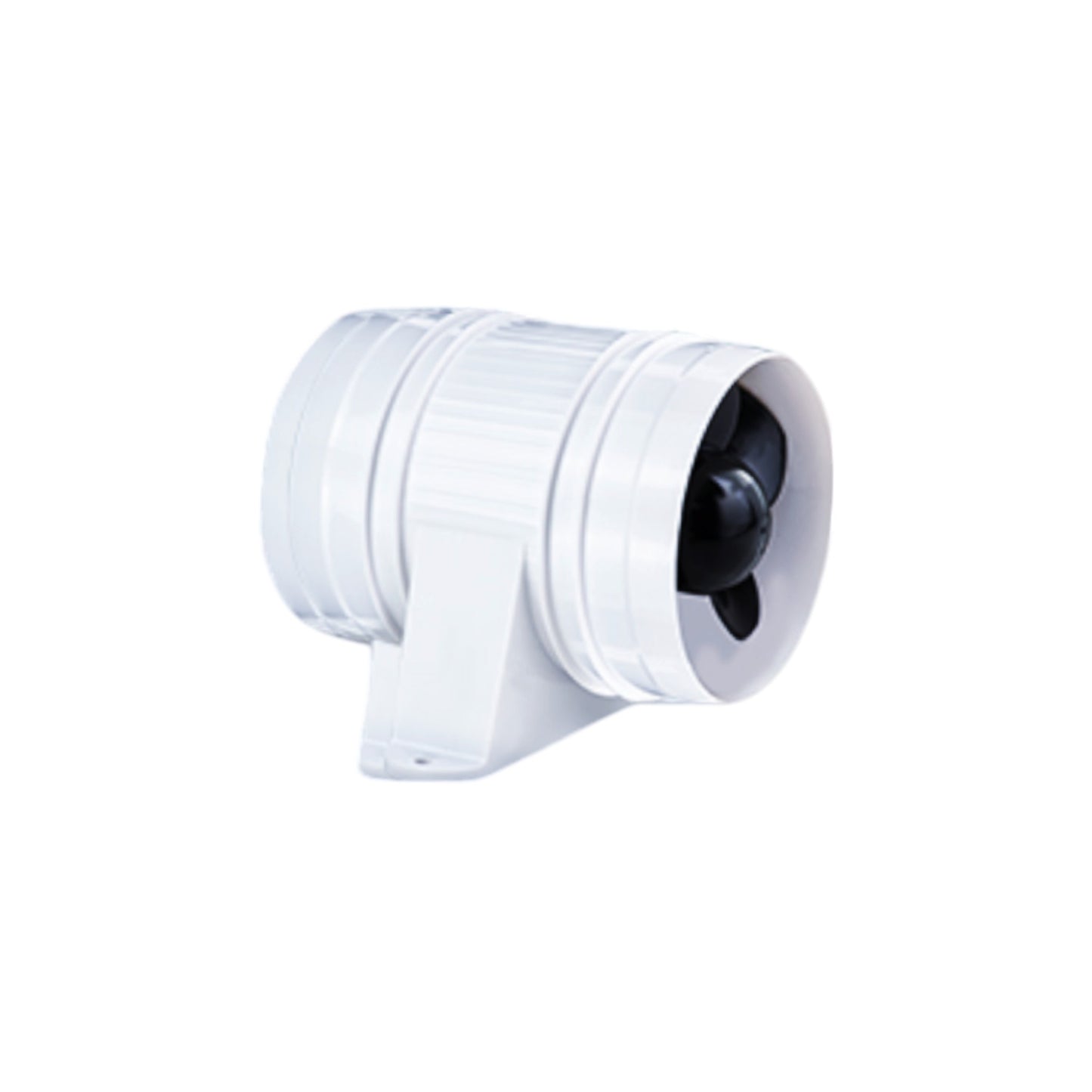Pactrade Marine Turbo In-Line Blower Fan - 4 Inch Inline Fan (White) - 200 CFM, 12V DC - Compact, Waterproof Bilge Blower for Boats, RVs, Off-Grid, Limited-Space Systems