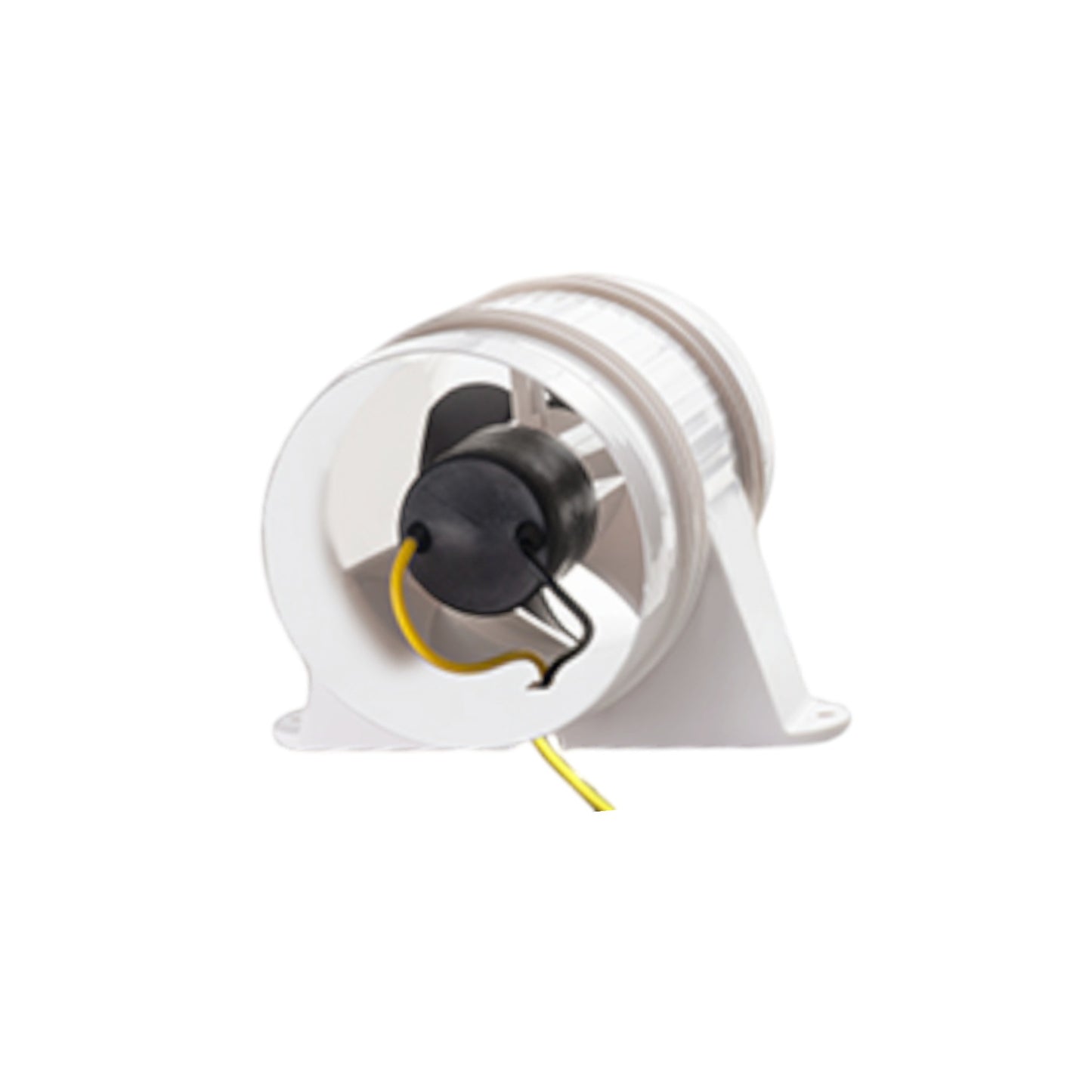 Pactrade Marine Turbo In-Line Blower Fan - 4 Inch Inline Fan (White) - 200 CFM, 12V DC - Compact, Waterproof Bilge Blower for Boats, RVs, Off-Grid, Limited-Space Systems