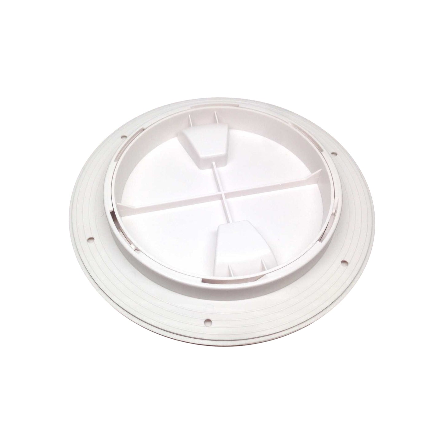 Pactrade Marine Boat White Plastic Deck Plate 4"D Waterproof Inspection Bayonet Type