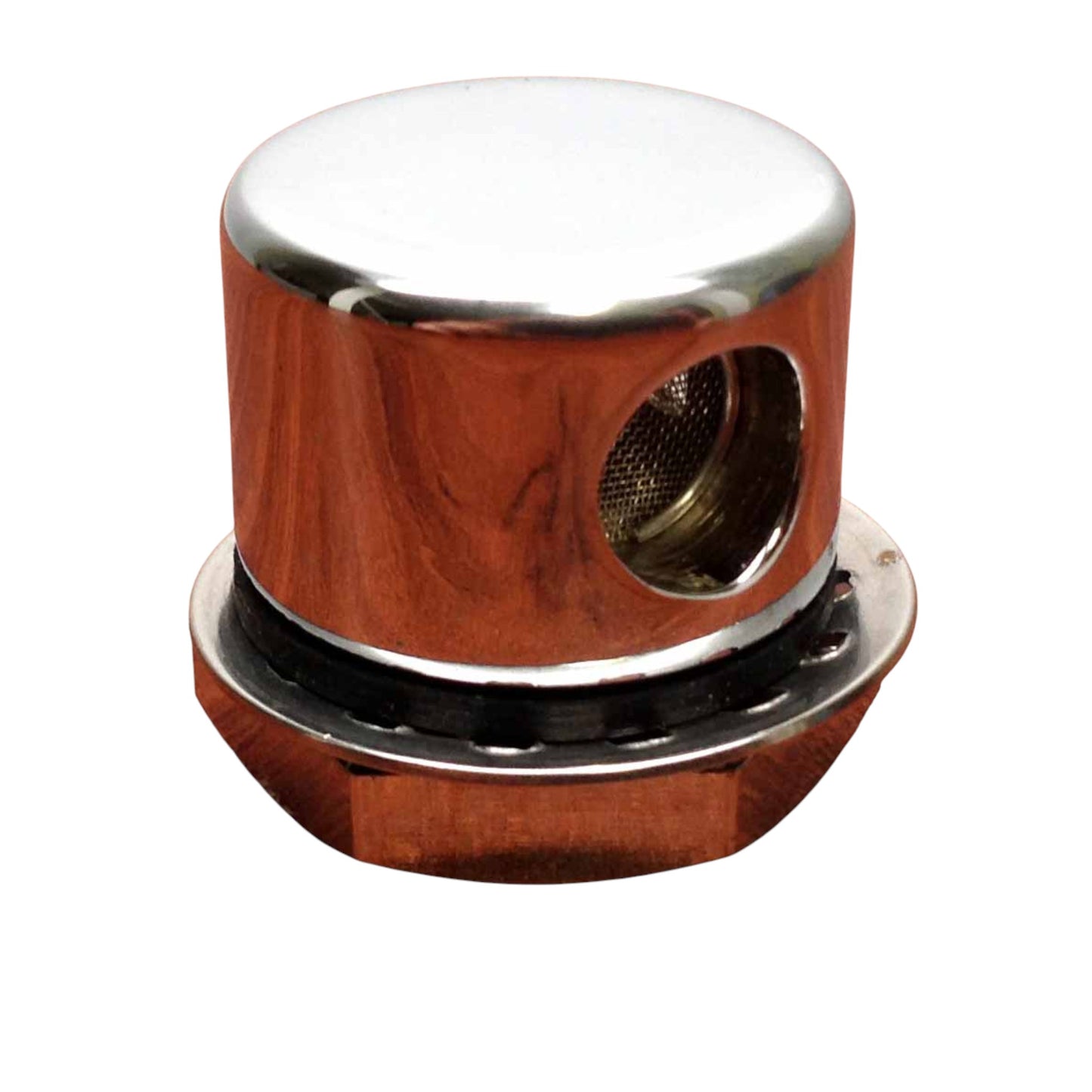 Pactrade Marine Boat 0.5" Thru Hull Gas Tank Vent Chrome Plated Brass Nut Monel Screen