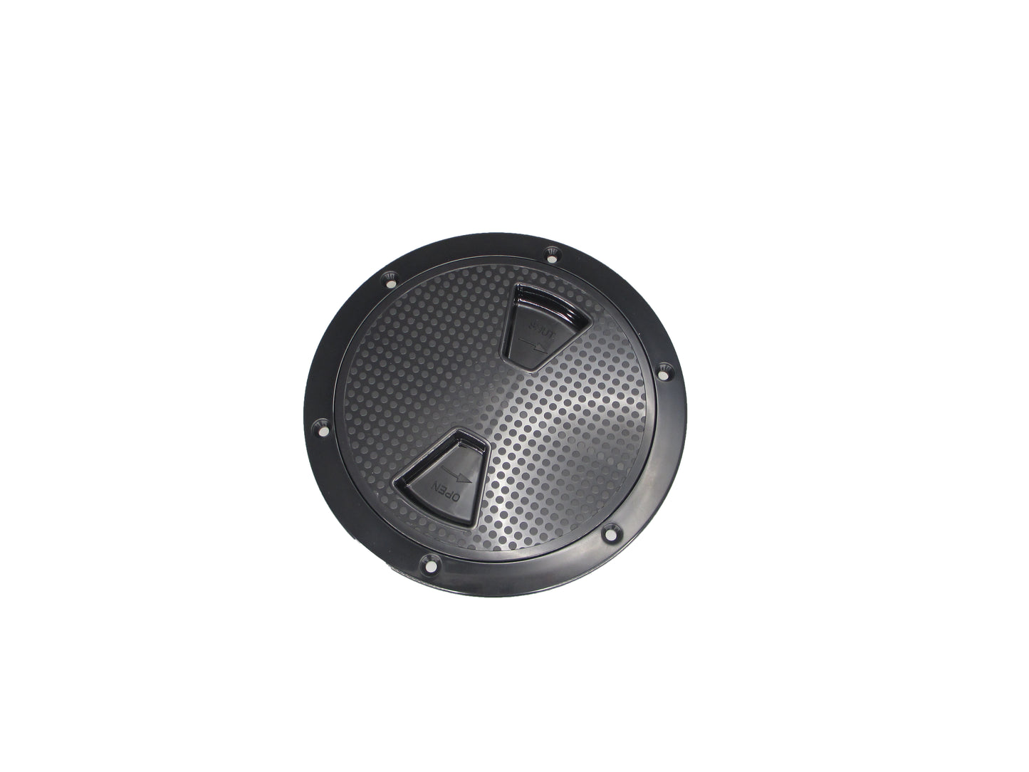 Pactrade Marine RV Heavy Duty Black Plastic 6'' Twist-N-Lock Waterproof Deck Plate Inspection Hatch Circle Center