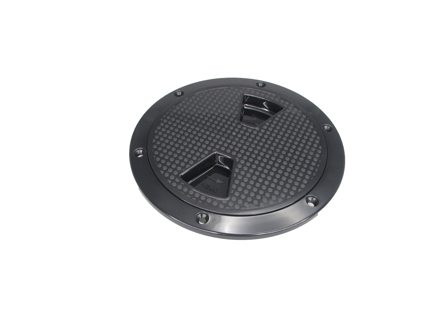 Pactrade Marine RV Heavy Duty Black Plastic 6'' Twist-N-Lock Waterproof Deck Plate Inspection Hatch Circle Center