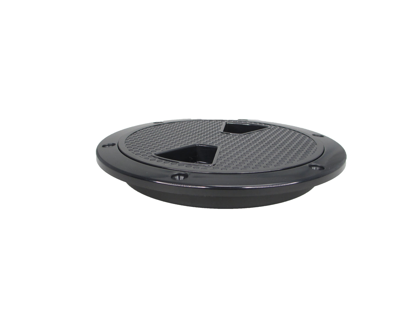 Pactrade Marine RV Heavy Duty Black Plastic 6'' Twist-N-Lock Waterproof Deck Plate Inspection Hatch Circle Center