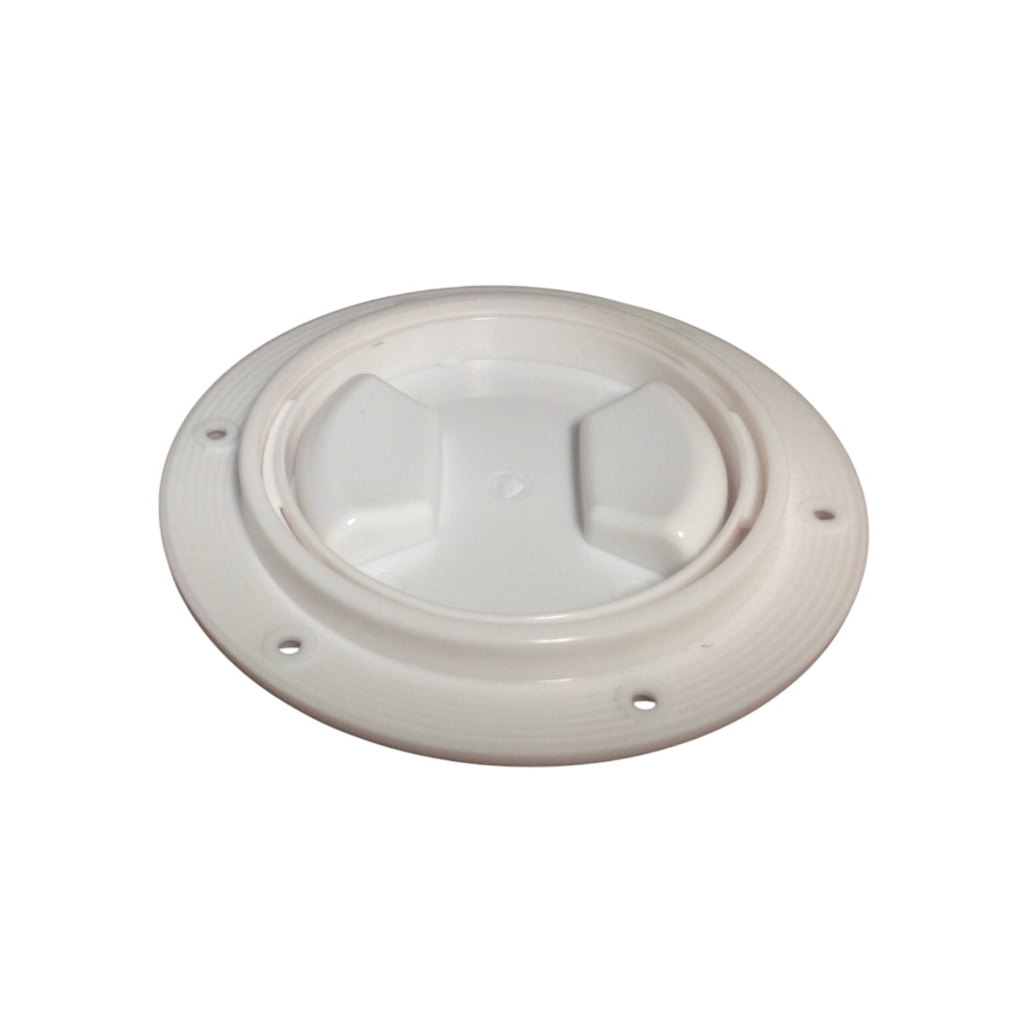 Pactrade Marine Boat White Plastic Deck Plate 4"D Waterproof Inspection Bayonet Type