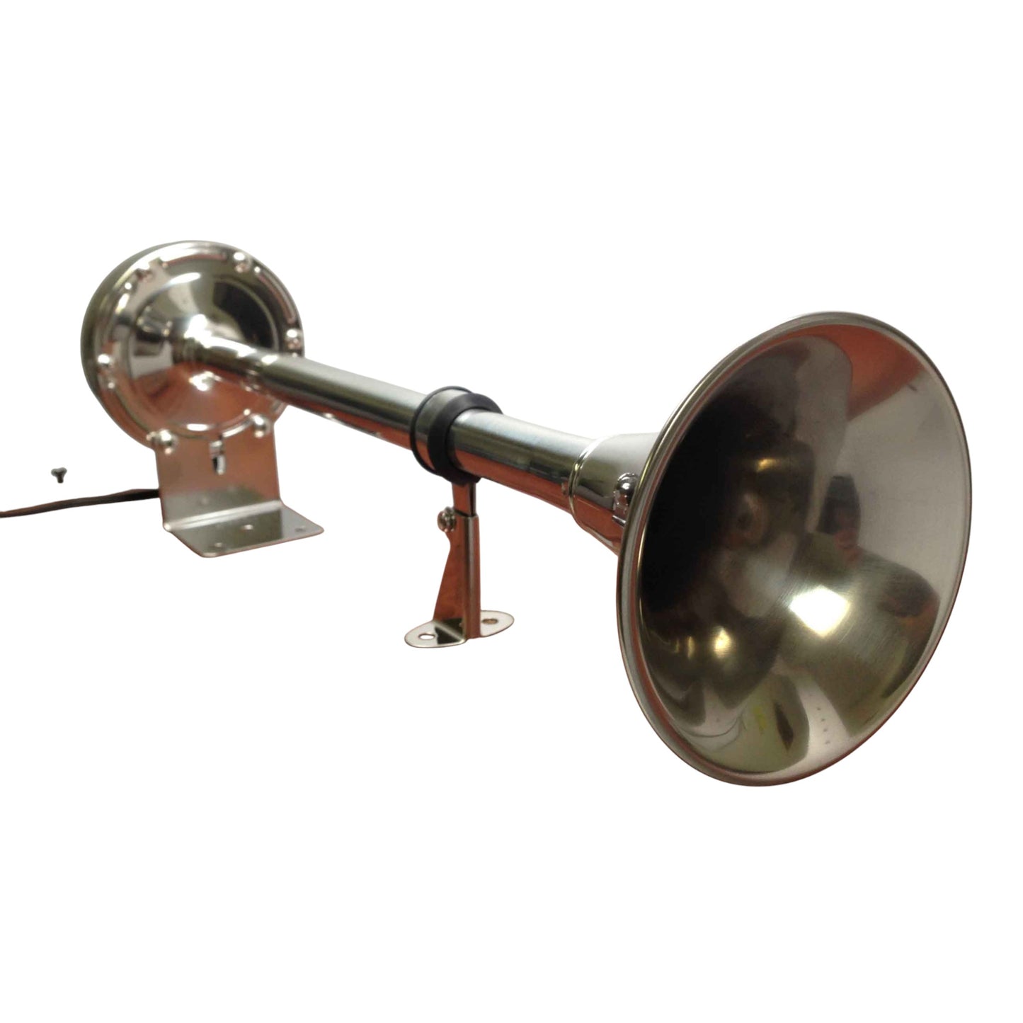 Pactrade Marine Boat Stainless Steel Single Trumpet Horn 12V 115dB 380HZ Heavy Duty