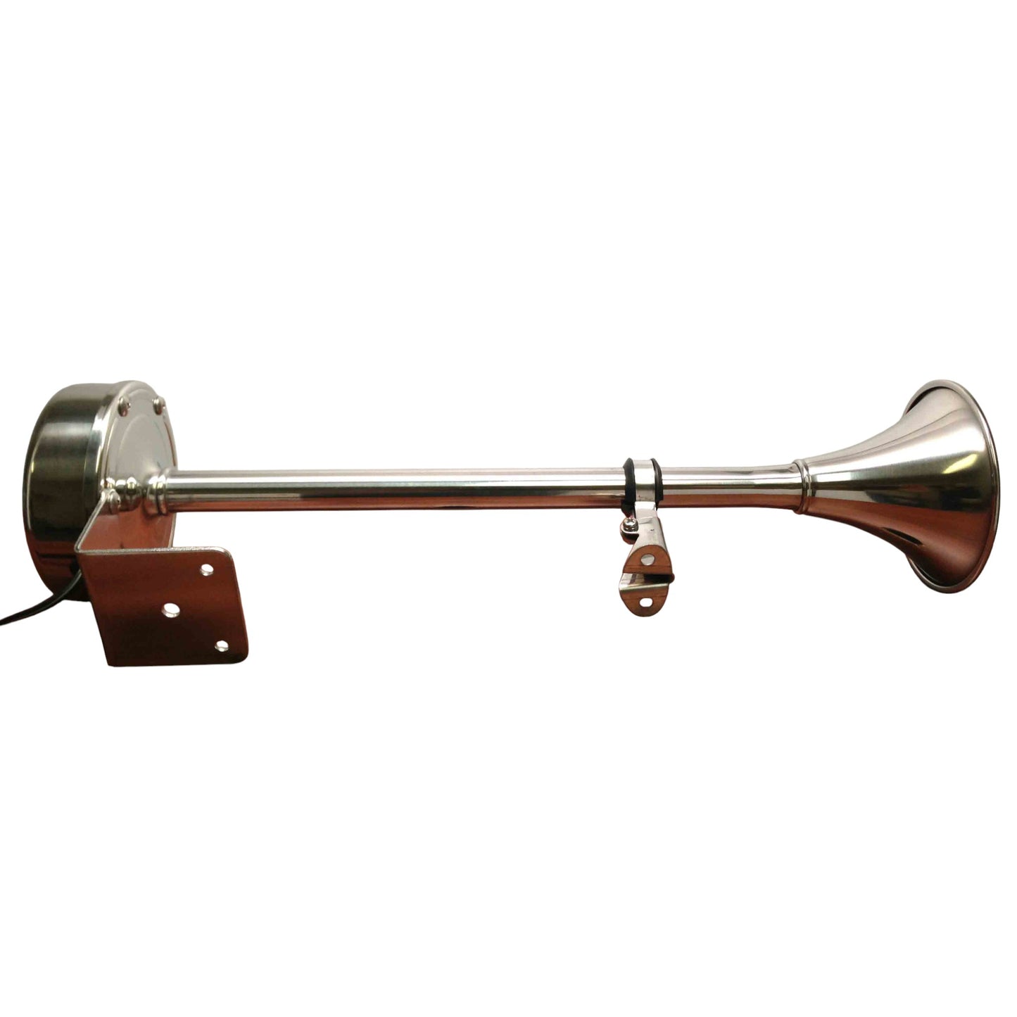 Pactrade Marine Boat Stainless Steel Single Trumpet Horn 12V 115dB 380HZ Heavy Duty