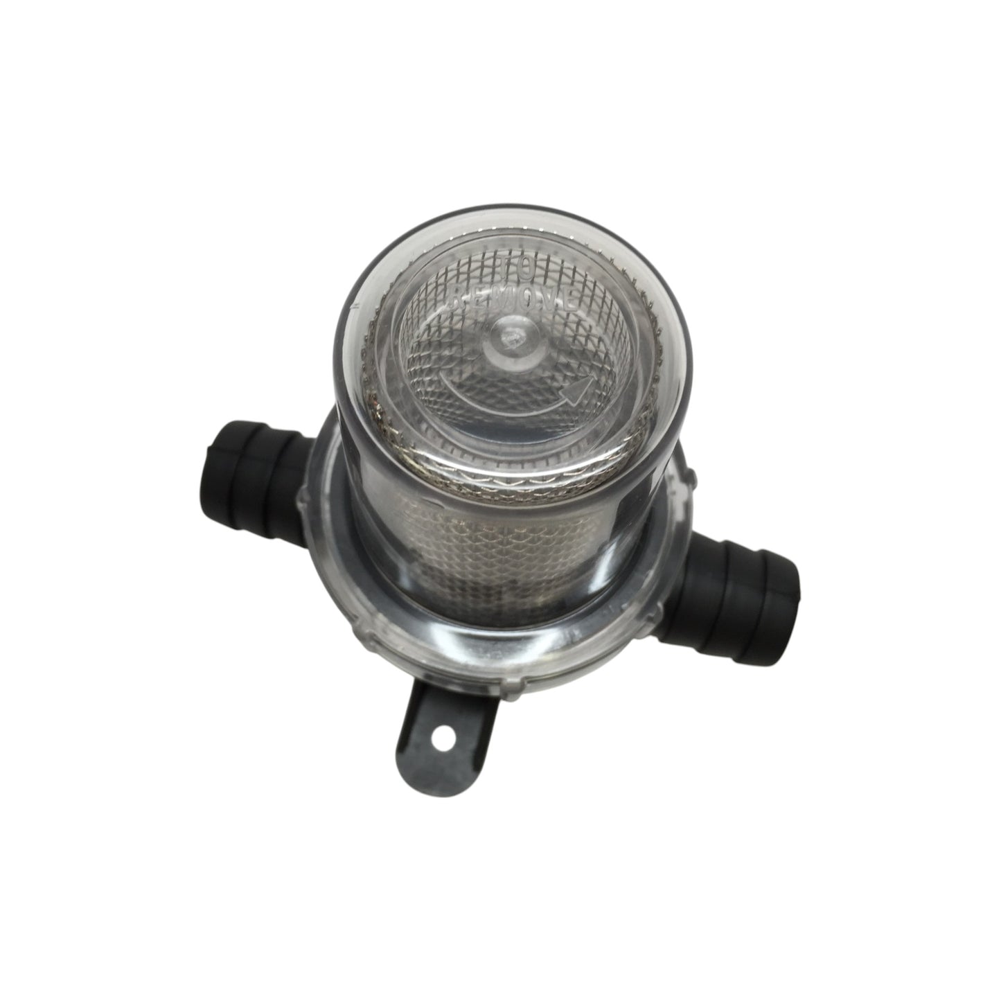 Pactrade Marine Boat PC In-Line Strainer SS Large Mesh Filter For 0.74" Hose Clear Cover