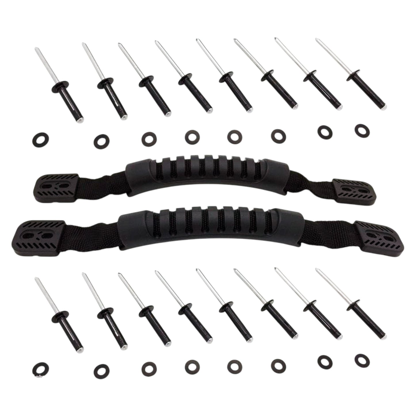 Pactrade Marine Durable Rubber Handles For Kayak Canoe or Luggage With Aluminum Rivets Set of 2