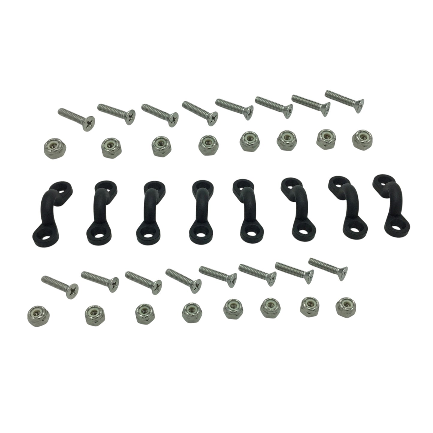 Pactrade Marine Durable Nylon Pad Eyes Set of 8 For Kayak Rafting With Installation Hardware