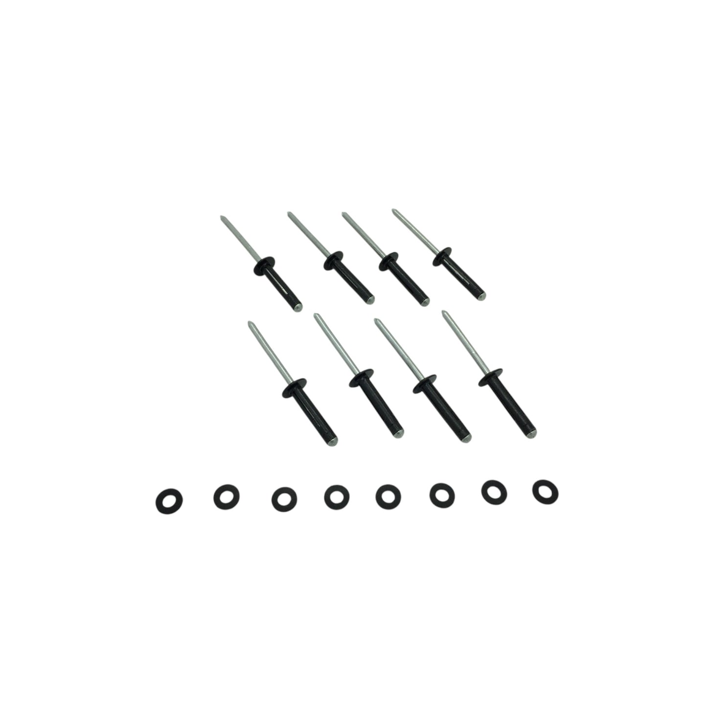 Pactrade Marine Durable Nylon Pad Eyes Set of 8 For Kayak Rafting With Black Aluminum Rivets