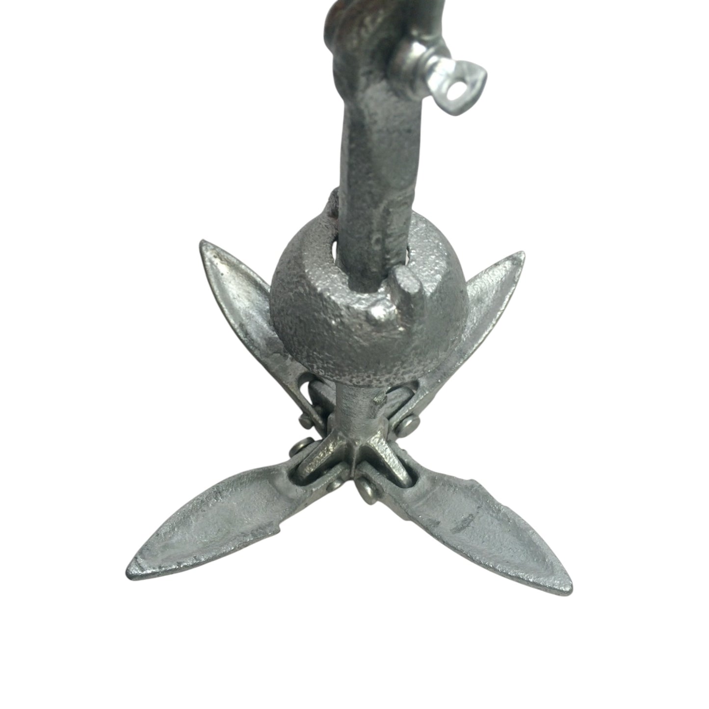 Pactrade Marine Zinc Plated Steel Anchor 1.54 LBS 4 Foldable Arms For Kayak Canoe Boat