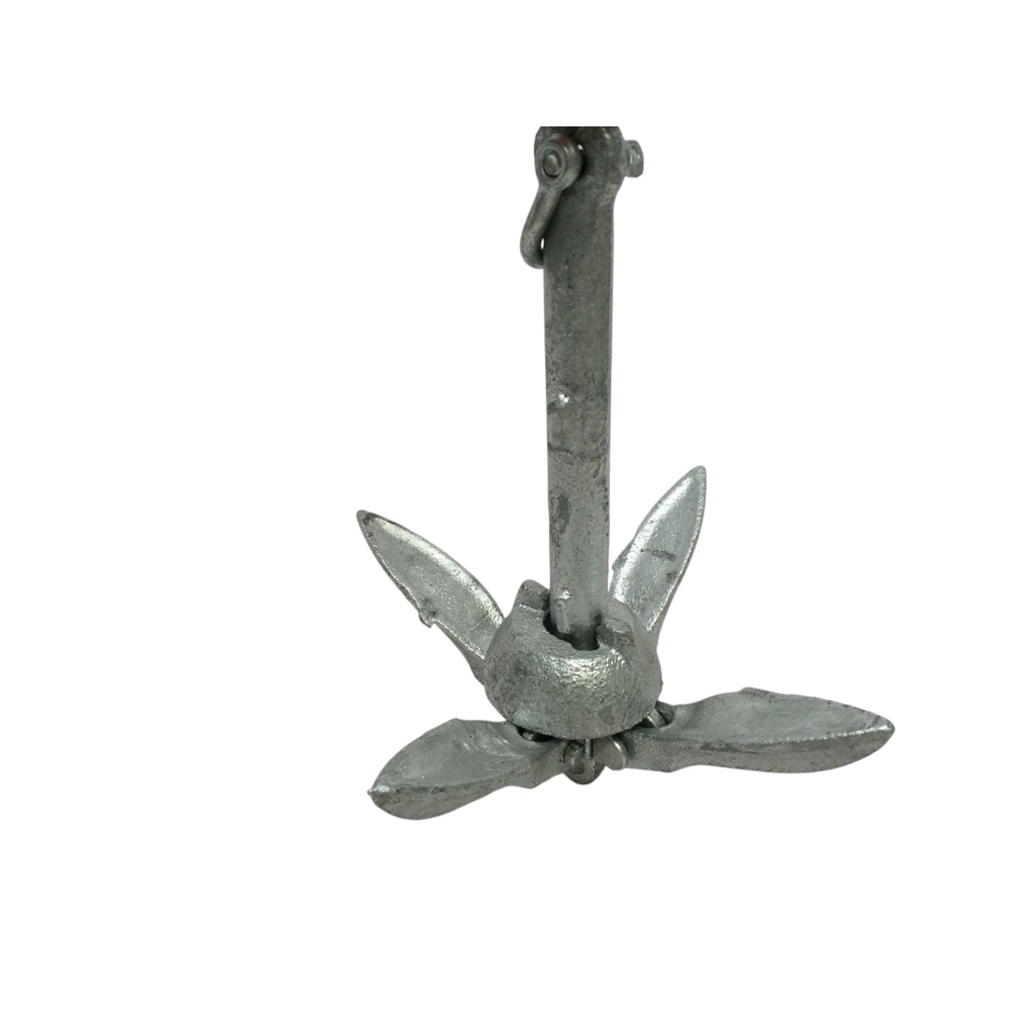 Pactrade Marine Zinc Plated Steel Anchor 1.54 LBS 4 Foldable Arms For Kayak Canoe Boat