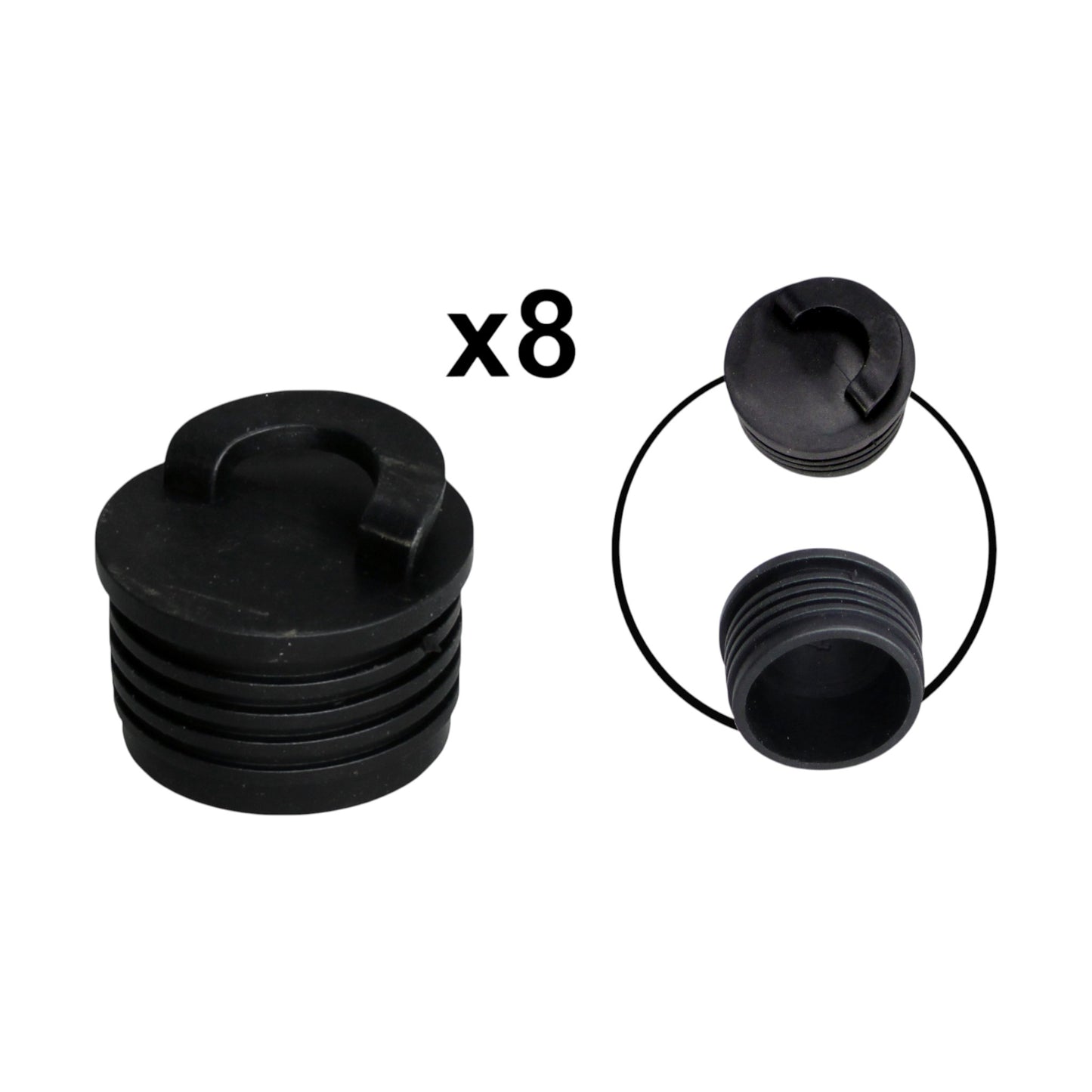 Pactrade Marine Boat Kayak Dinghy Canoe Large Scupper Plug Rubber 1 5/8'' (42mm) 8pcs/set