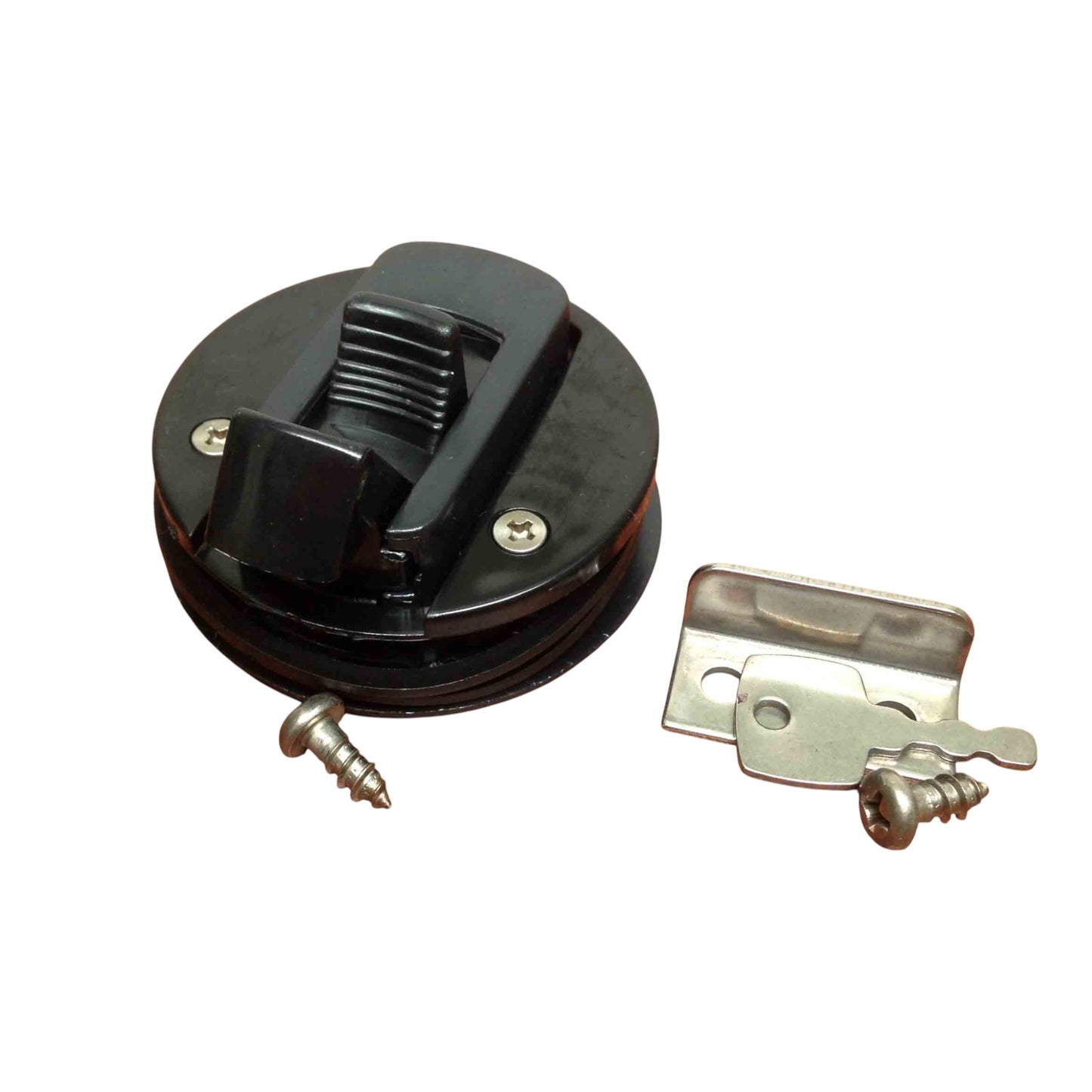 Pactrade Marine Boat Locking Black Plastic Flush Pull Slam Latch Hatch Lift 2 3/8"D