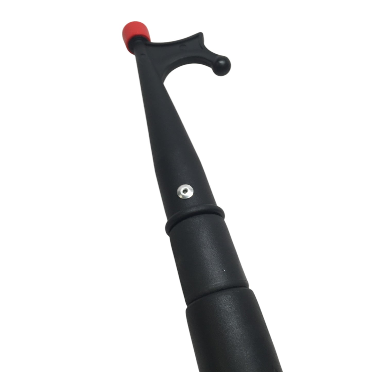 Pactrade Marine Anodized Aluminum Telescopic Kayak Boat Hook Dock Docking Extend Sections Adjustable Extendable Length Plastic PC Red Tip Non-Slip Black Locking Vinyl Mechanism Ring Handles