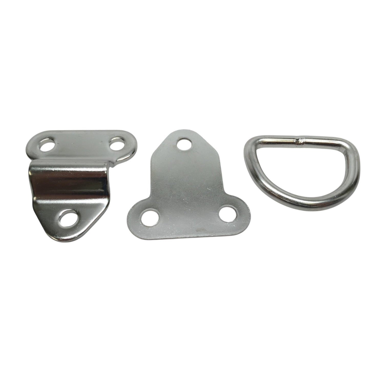 Pactrade Marine Boat Stainless Steel 304 Hinged Pad D-Ring 2.2"(L) X 1.9"(W) 3 Holes