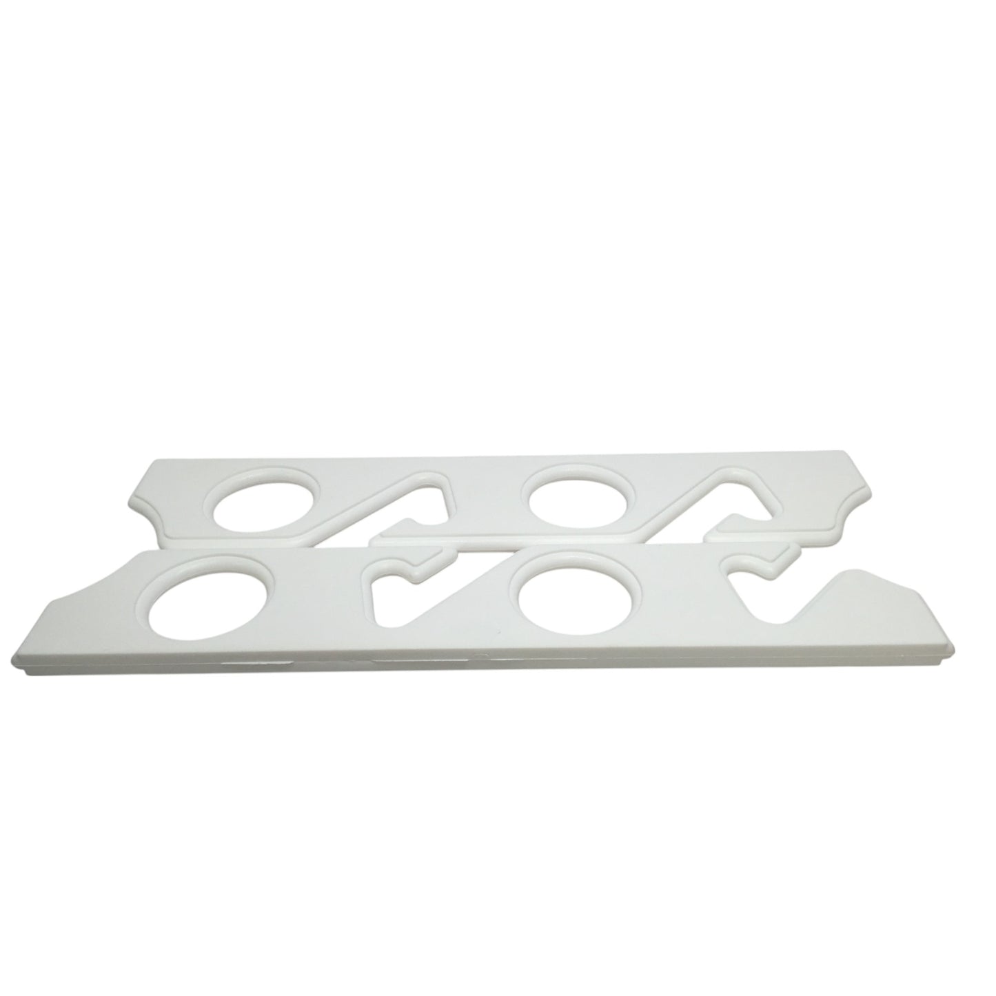 Pactrade Marine Boat Pair of White Poly Rod Racks 4 Rod UV Stabilized PE w/ SS Hardware