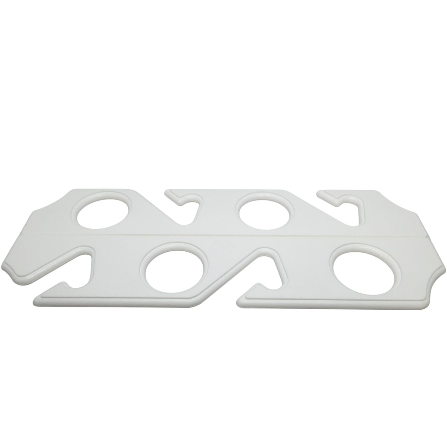 Pactrade Marine Boat Pair of White Poly Rod Racks 4 Rod UV Stabilized PE w/ SS Hardware