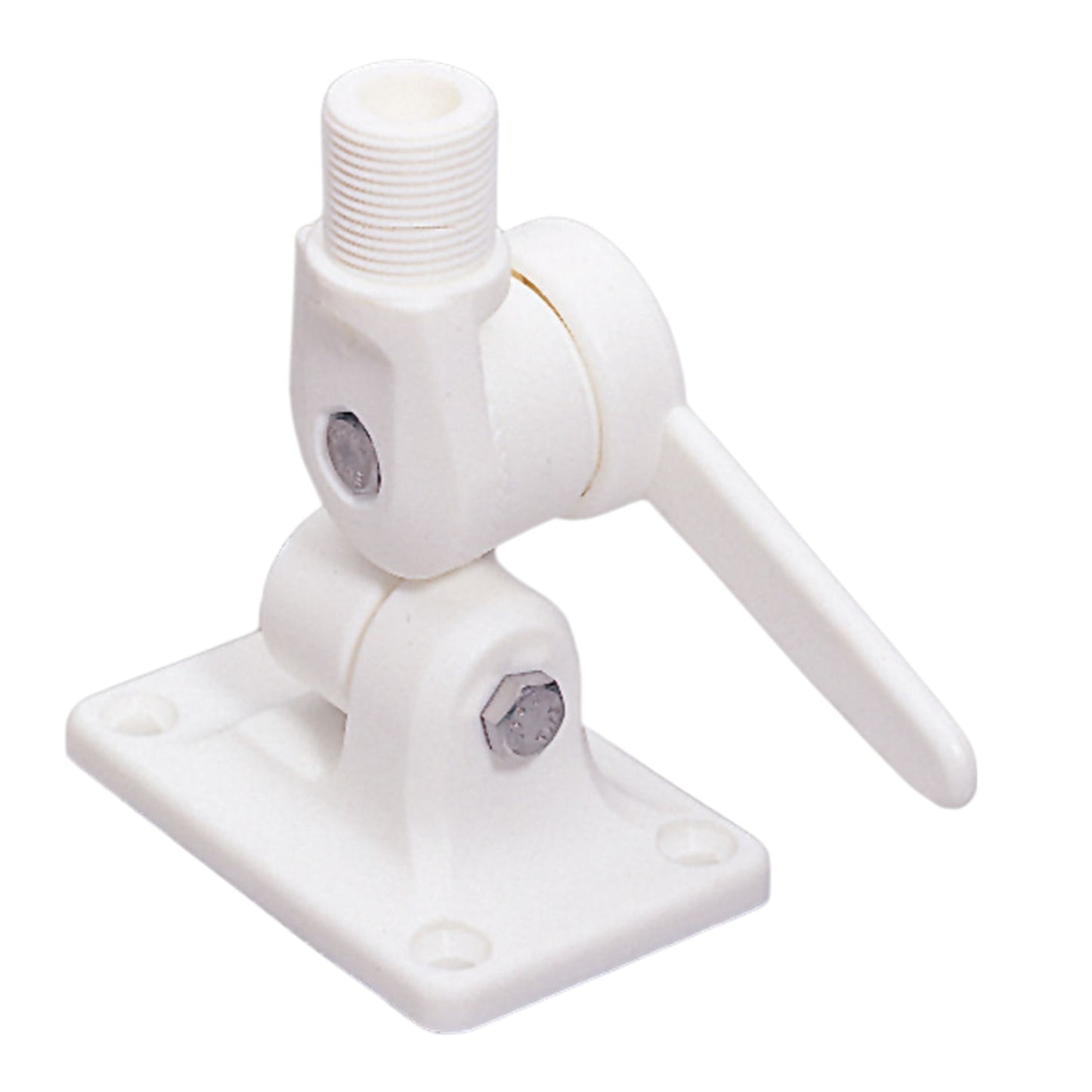 Pactrade Marine Boat ABS Plastic Ratchet Mount Antenna Base With Stainless Steel Bolts