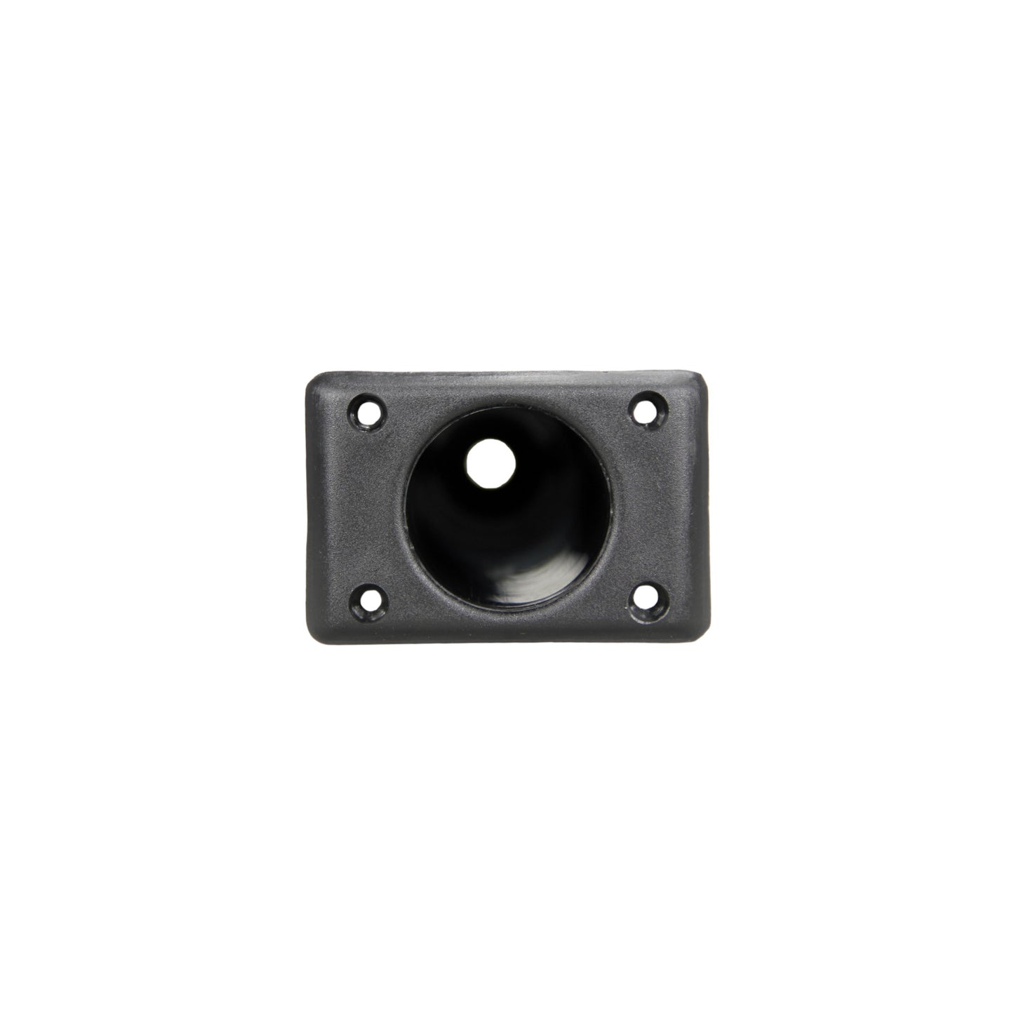 Pactrade Marine Boat Kayak Black Plastic Rod Holder Square Plate Straight Head