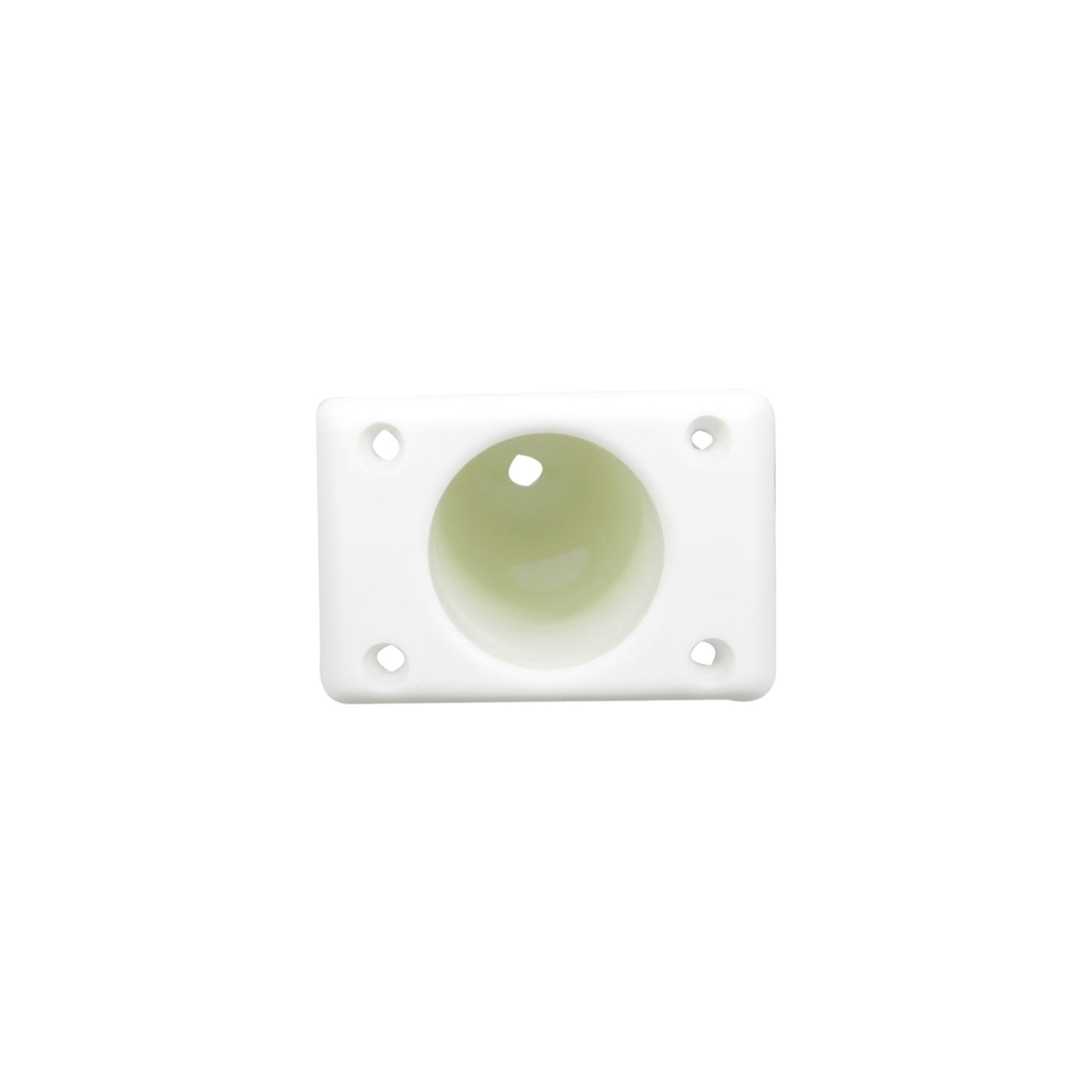 Pactrade Marine Boat Kayak White Plastic Rod Holder Square Plate Straight Head
