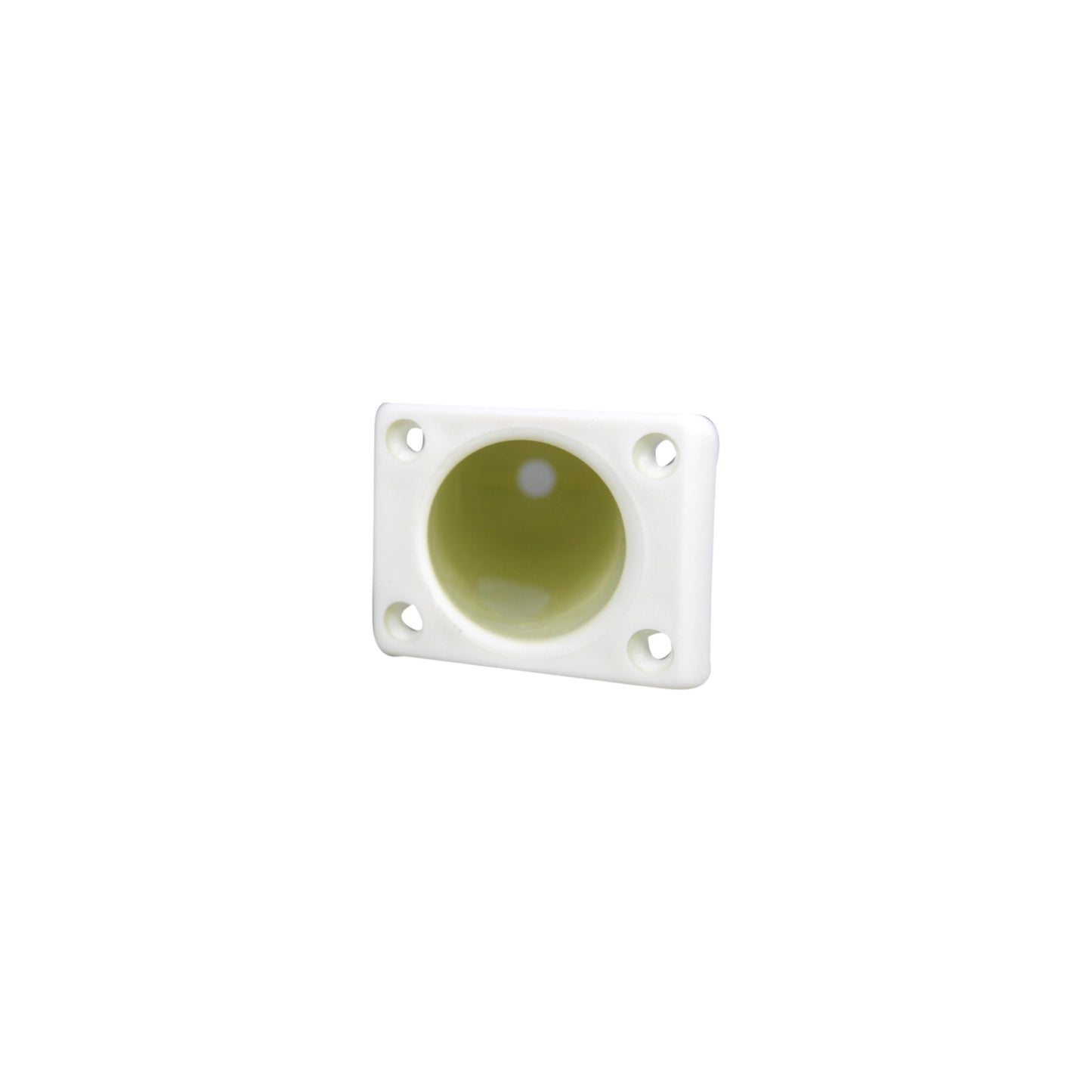 Pactrade Marine Boat Kayak Plastic Flush Mount Square Head White Rod Holder 30°